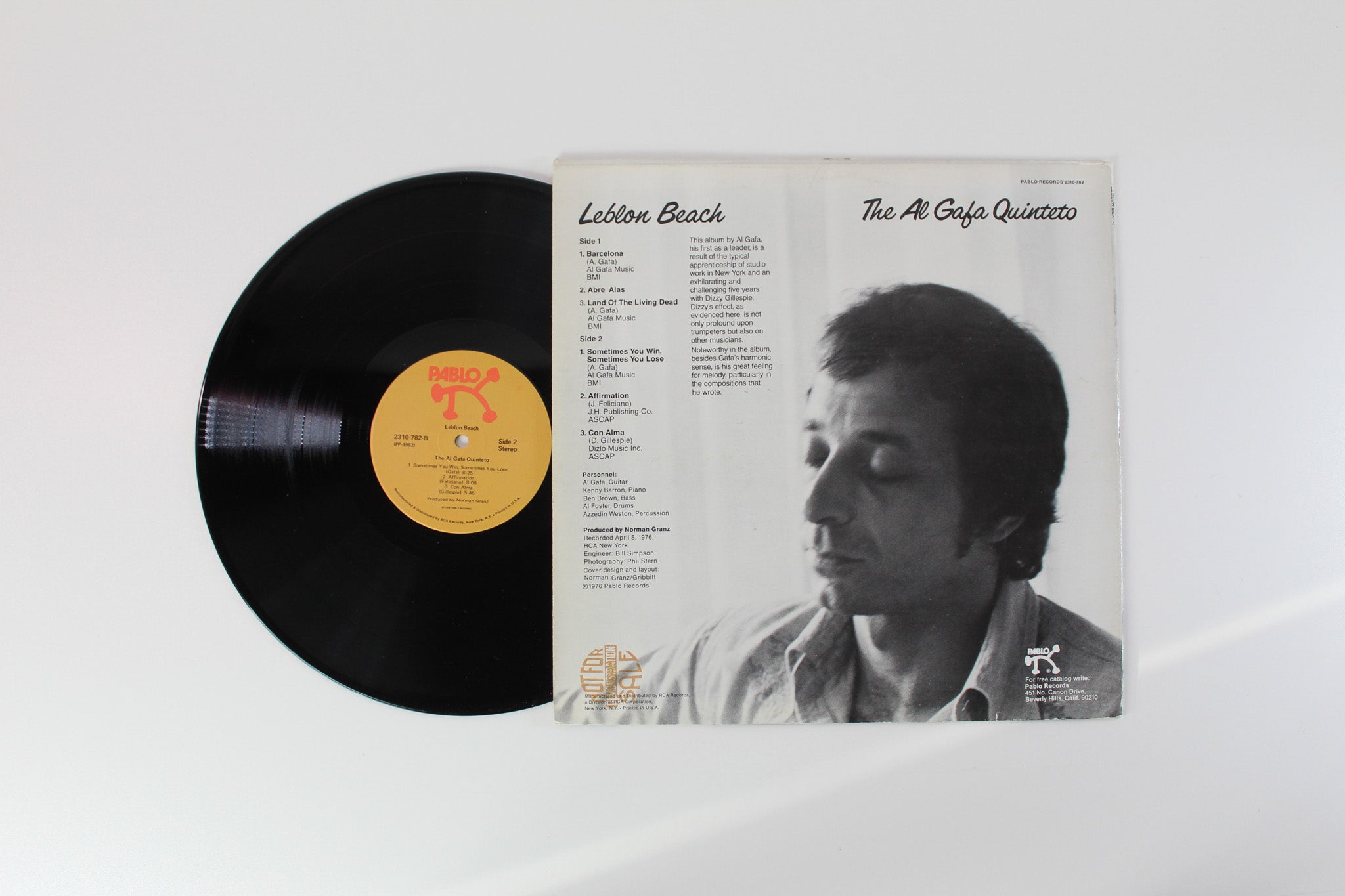 The Al Gafa Quinteto - Leblon Beach on Pablo Records
