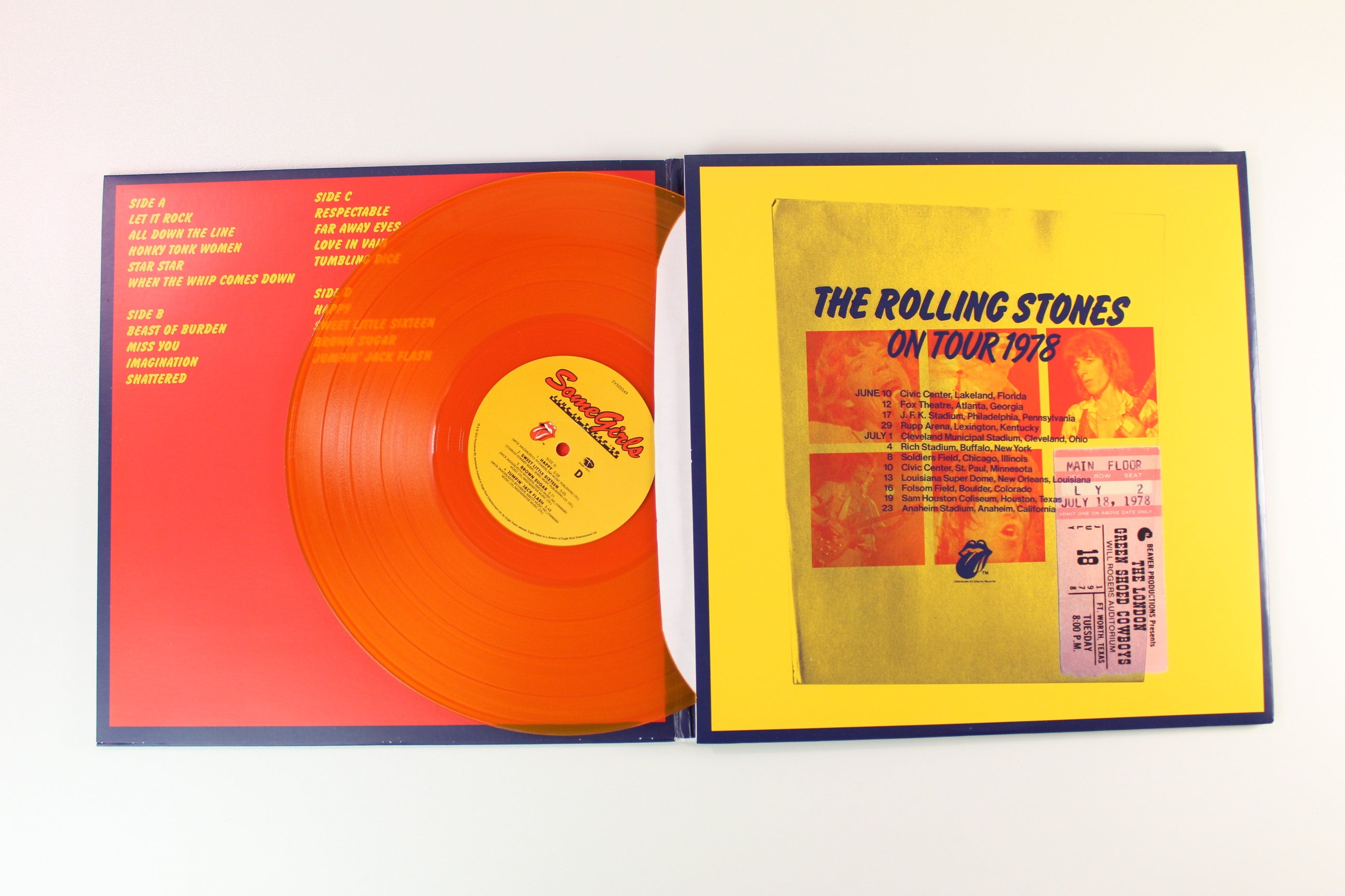 The Rolling Stones - Some Girls (Live In Texas '78) on Eagle Vision Red & Yellow Vinyl