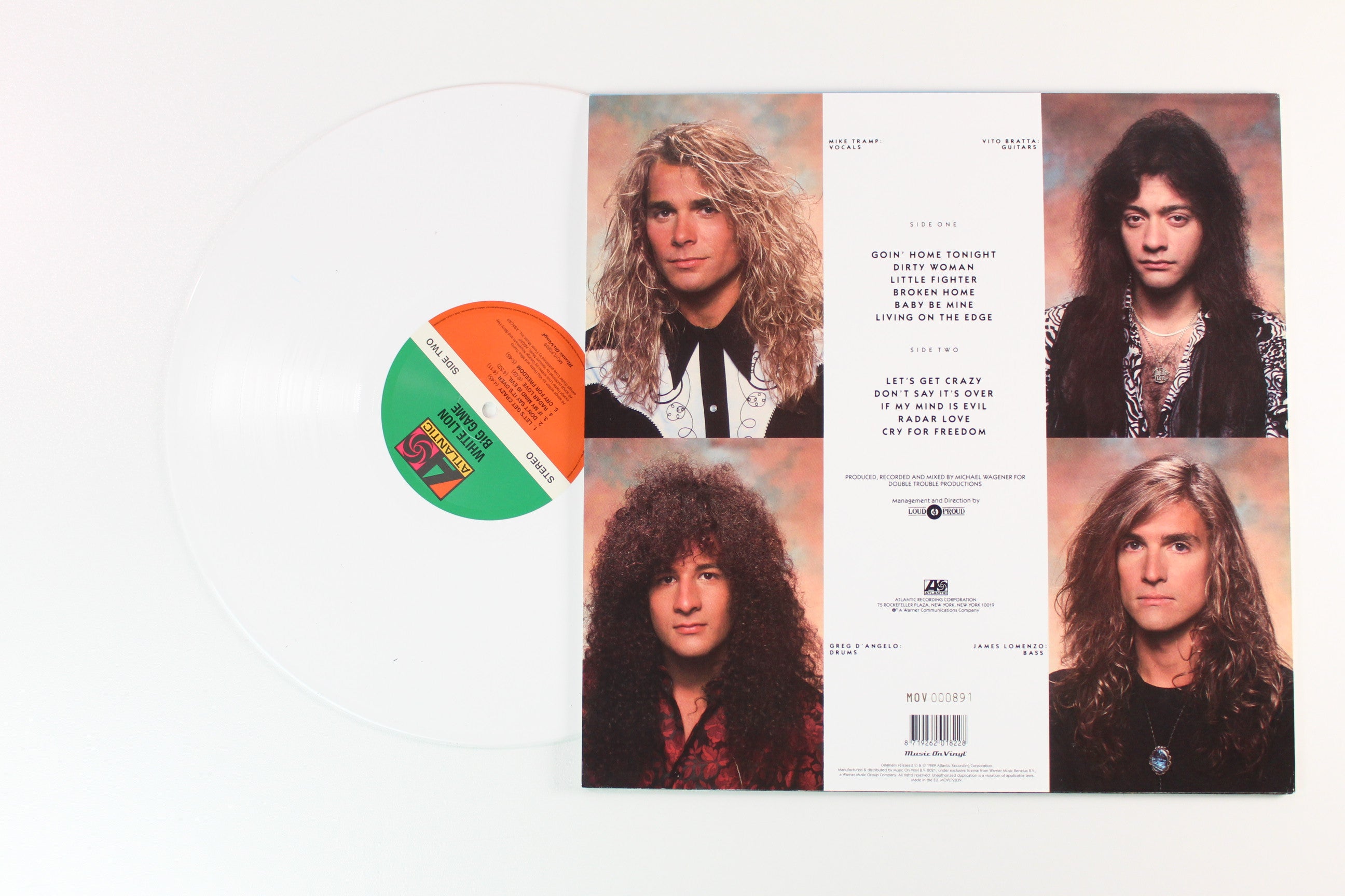 White Lion - Big Game on Music on Vinyl Ltd Numbered White Vinyl Reissue