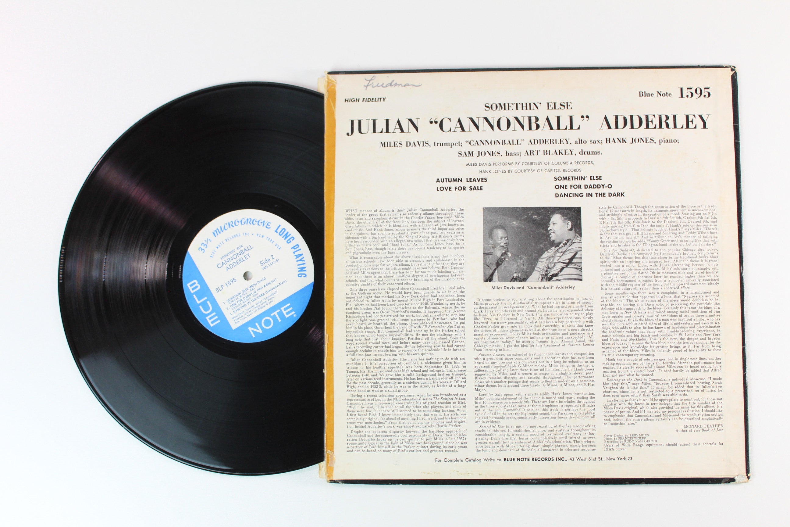 Cannonball Adderley - Somethin' Else on Blue Note Mono NY USA Reissue