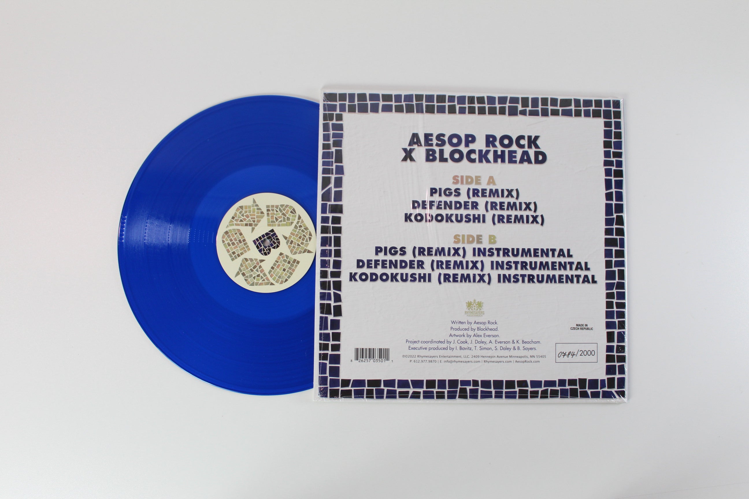 Aesop Rock, Blockhead - The Recycling Bin on Rhymesayers Entertainment – Transparent Blue Vinyl