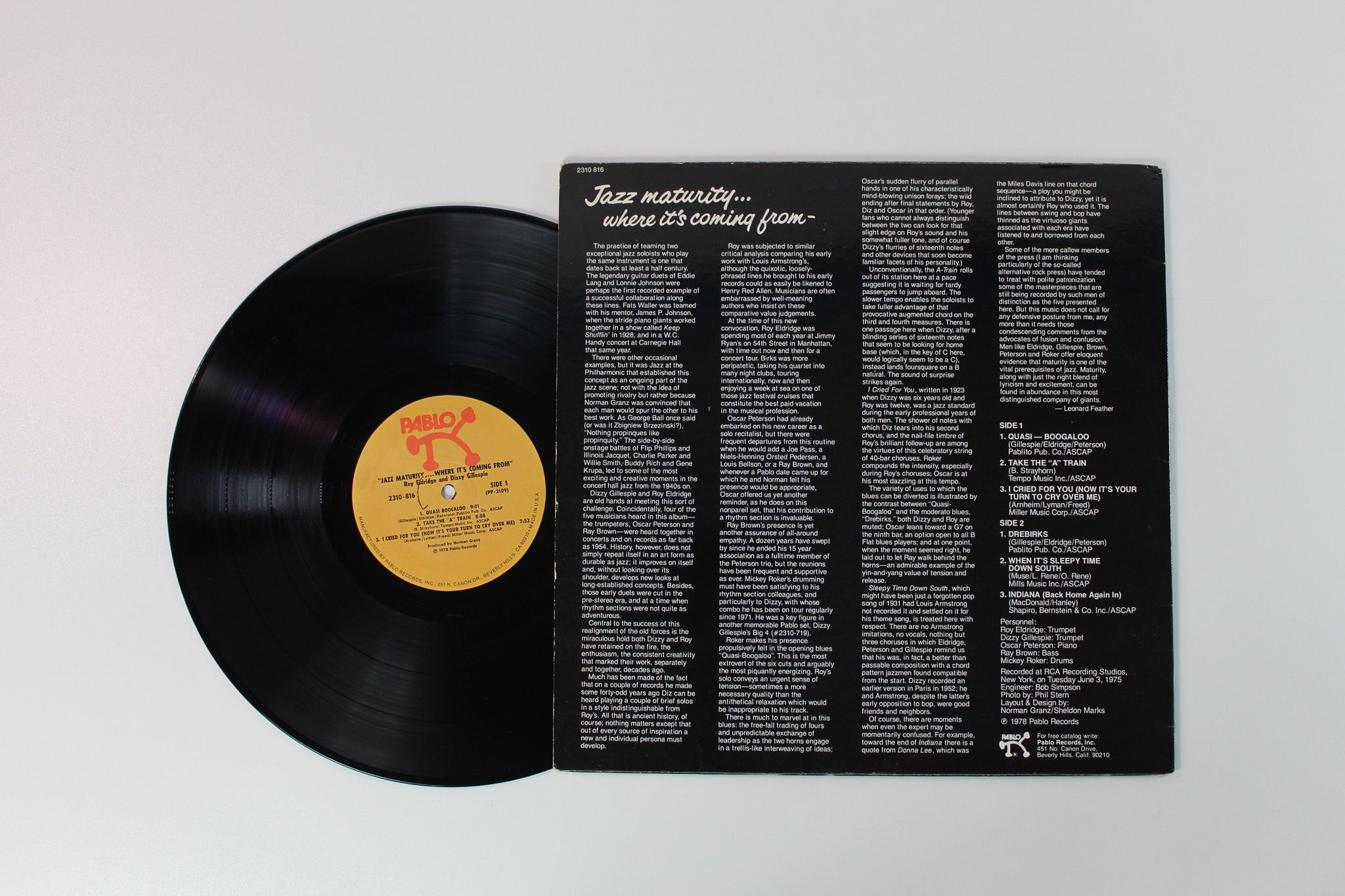 Dizzy Gillespie & Roy Eldridge - Jazz Maturity... Where It's Coming From on Pablo Records