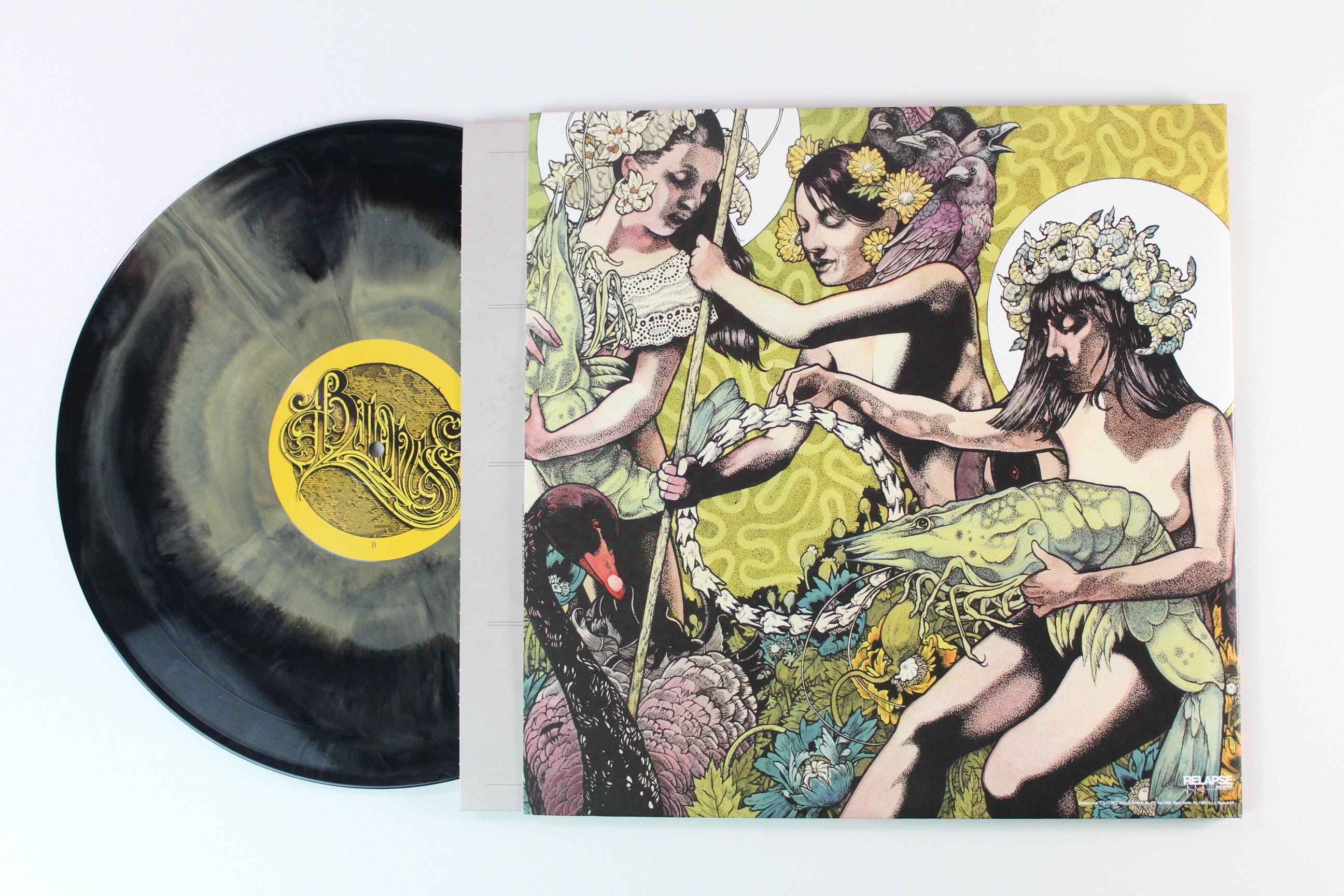 Baroness - Yellow & Green on Relapse Records Ltd. Reissue on Mustard/Olive & Black Galaxy Merge