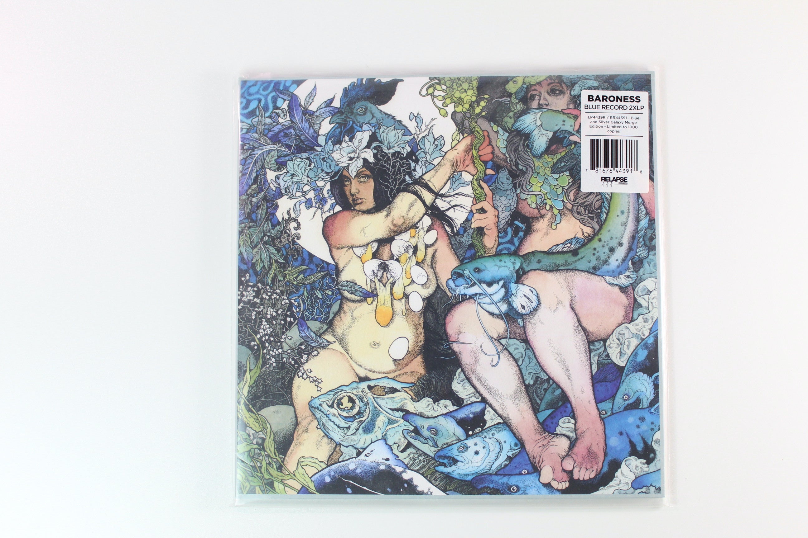 Baroness - Blue Record on Relapse Records - Blue and Metallic Silver Galaxy Merge Colored Vinyl