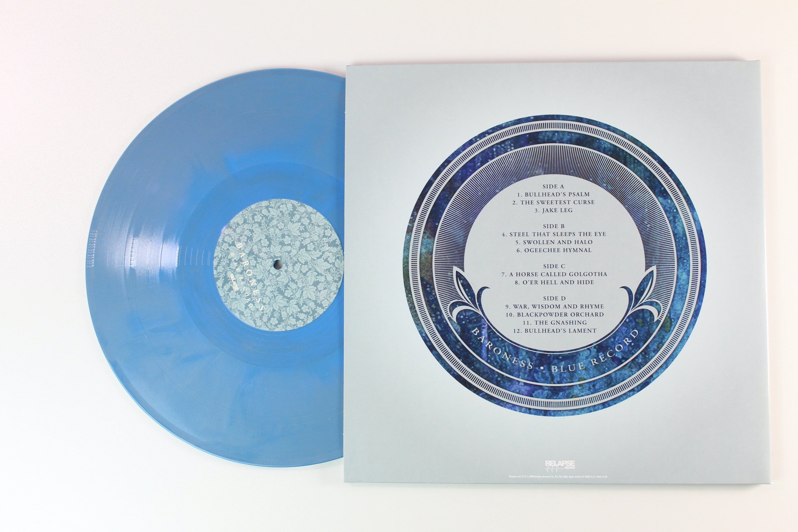 Baroness - Blue Record on Relapse Records - Blue and Metallic Silver Galaxy Merge Colored Vinyl