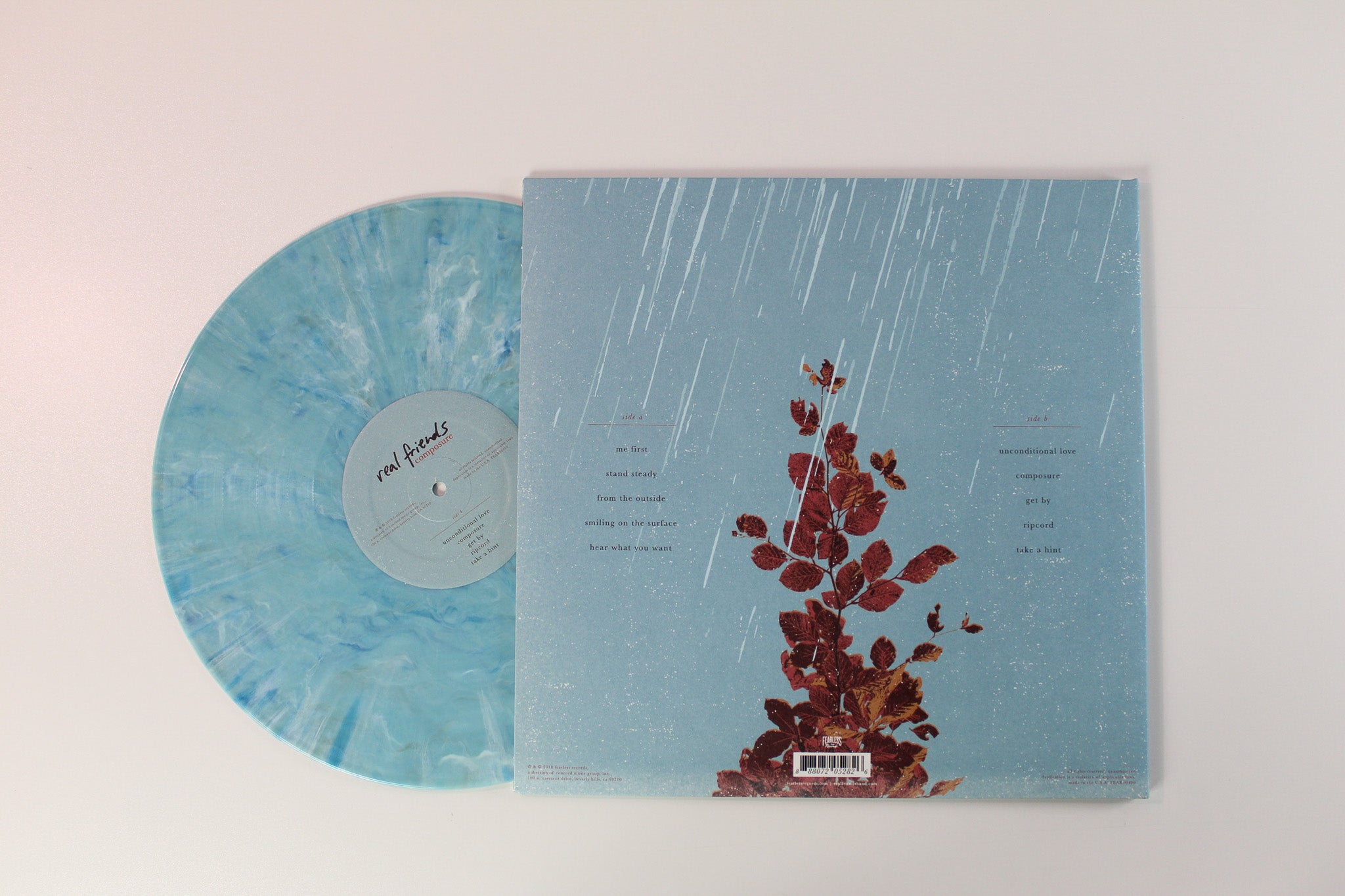 Real Friends - Composure on Fearless Records - Opaque Serenity Colored Vinyl