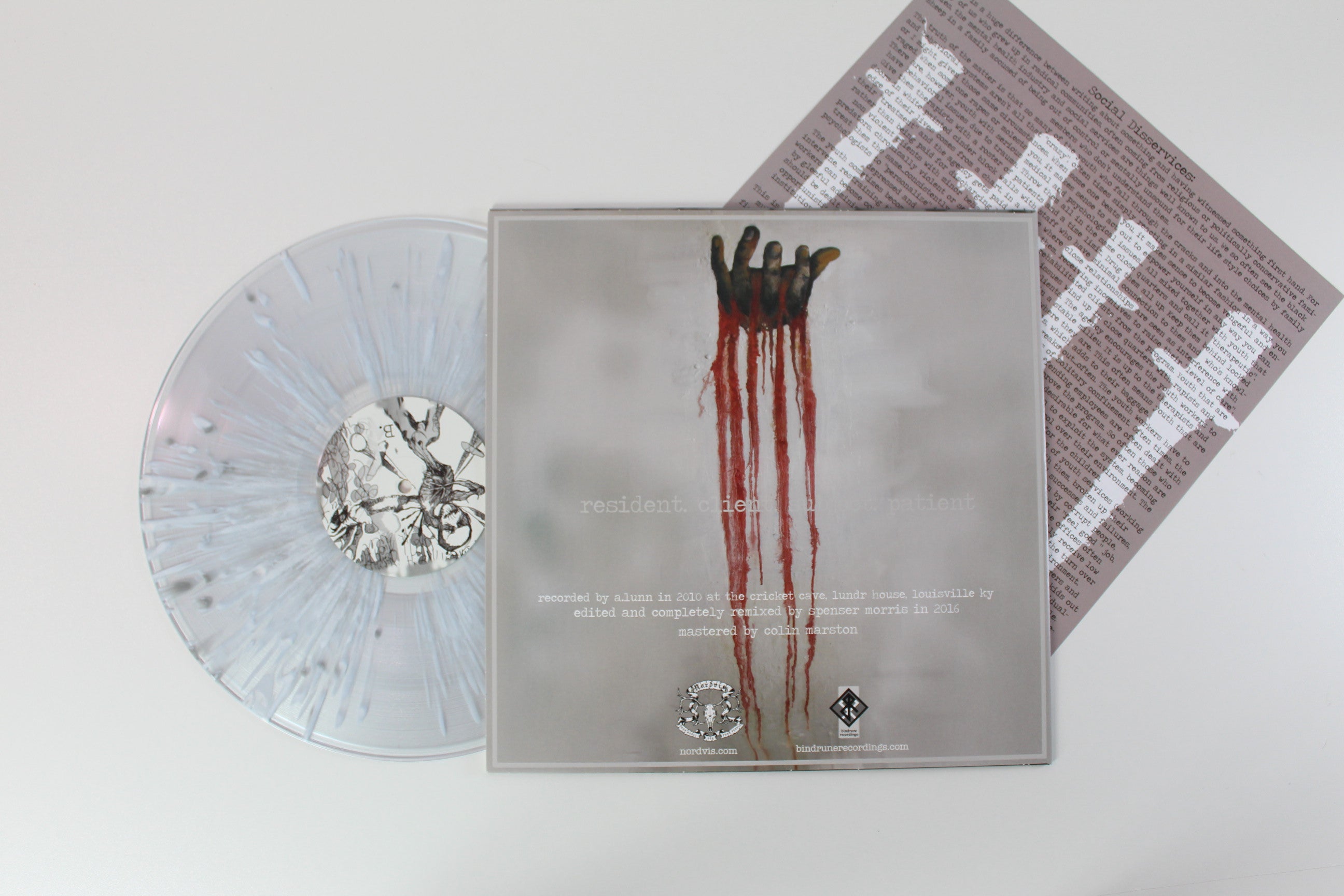 Panopticon - Social Disservices on Bindrune Recordings / Nordvis Produktion – Clear With White Splatter Colored Vinyl