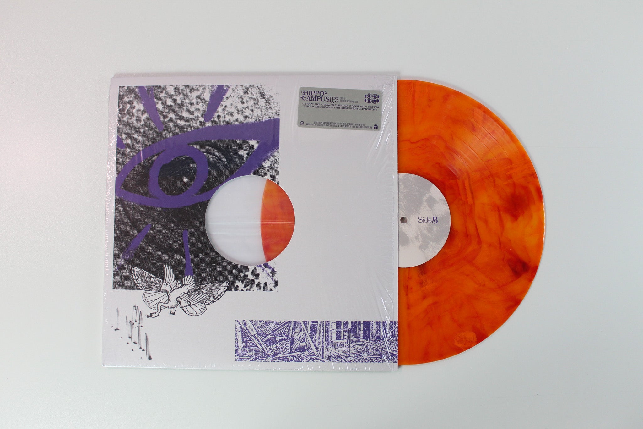 Hippo Campus - LP3 on Grand Jury - Red Swirl Orange Colored Vinyl