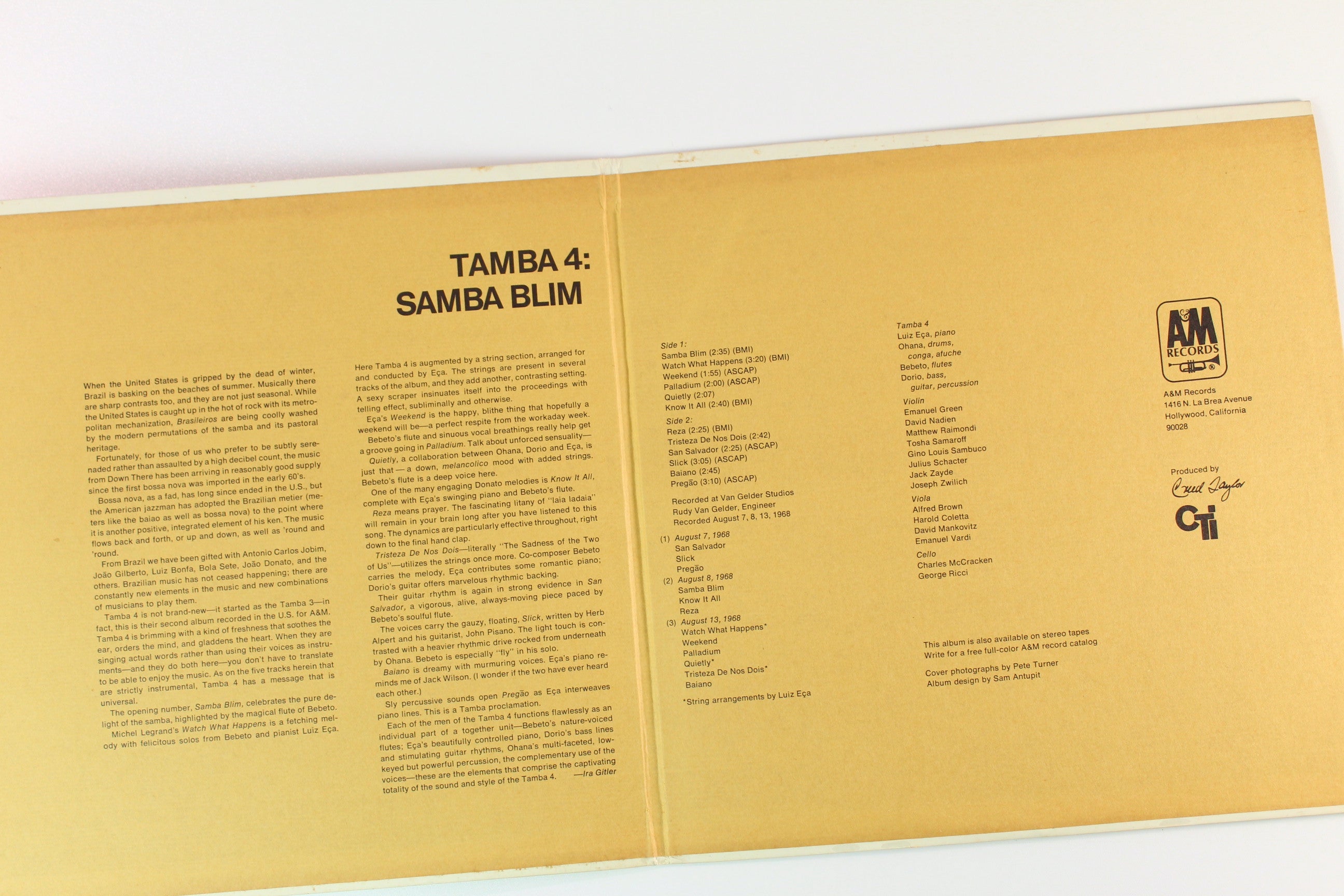 Tamba 4 - Samba Blim on A&M Records