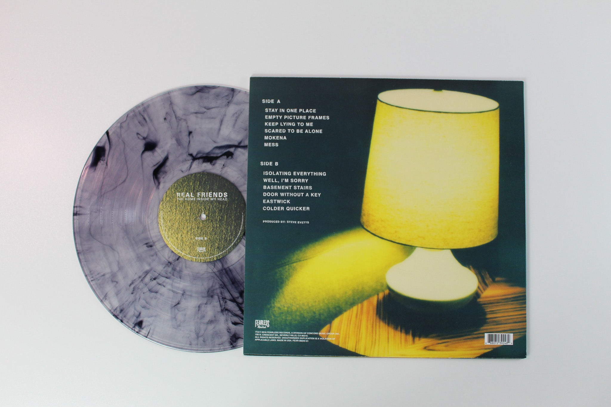 Real Friends - The Home Inside My Head on Fearless Records - Milky w/ Black Clouds Colored Vinyl