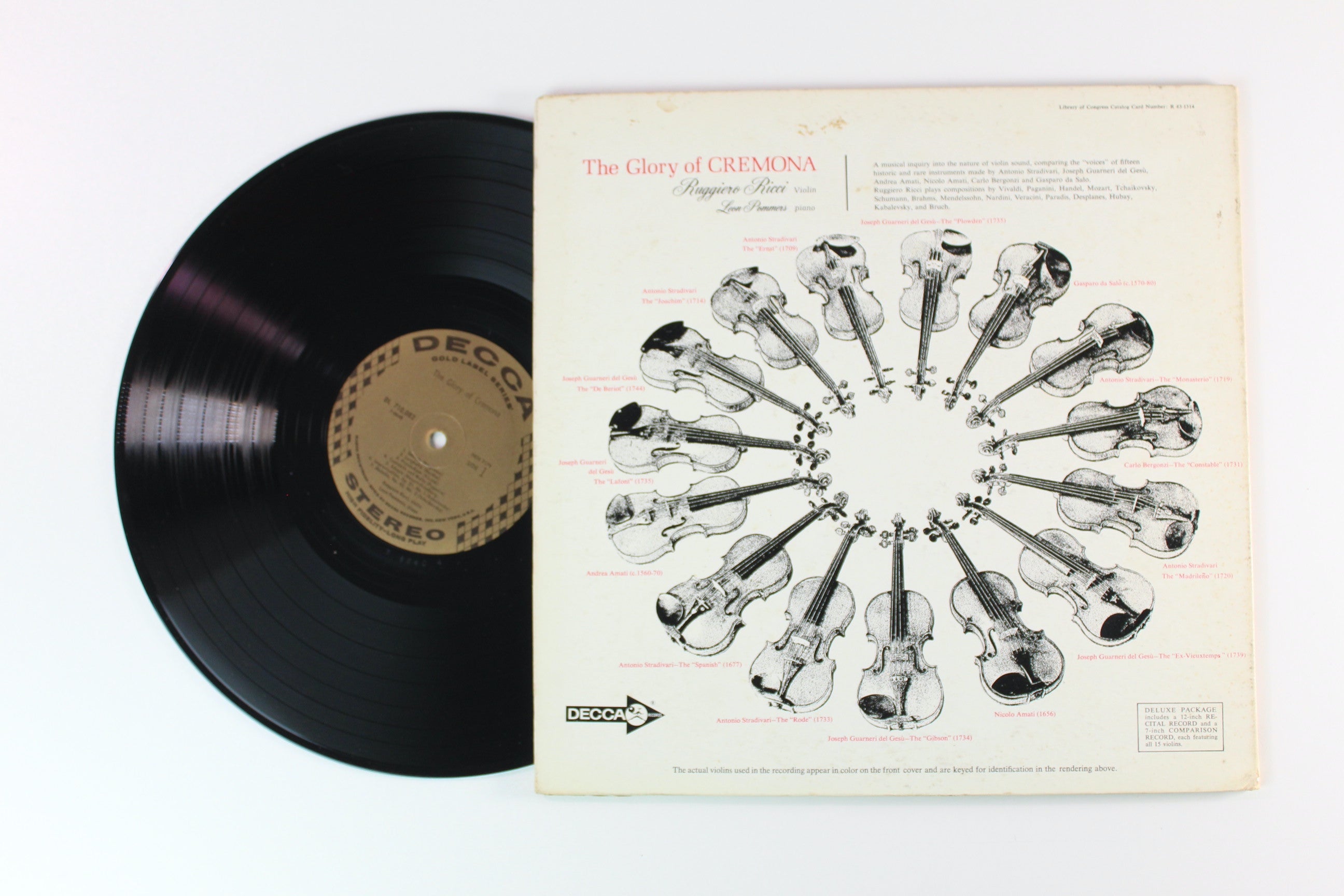 Ruggiero Ricci - The Glory Of Cremona - Ruggerio Ricci Plays 15 Famous Violins on Decca Gold Label Series