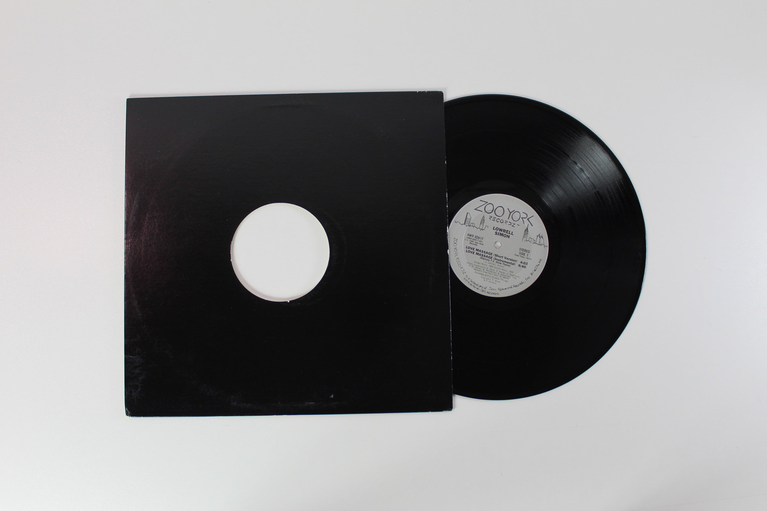 Lowrell Simon - Love Massage on Zoo York Recordz - 12" Single