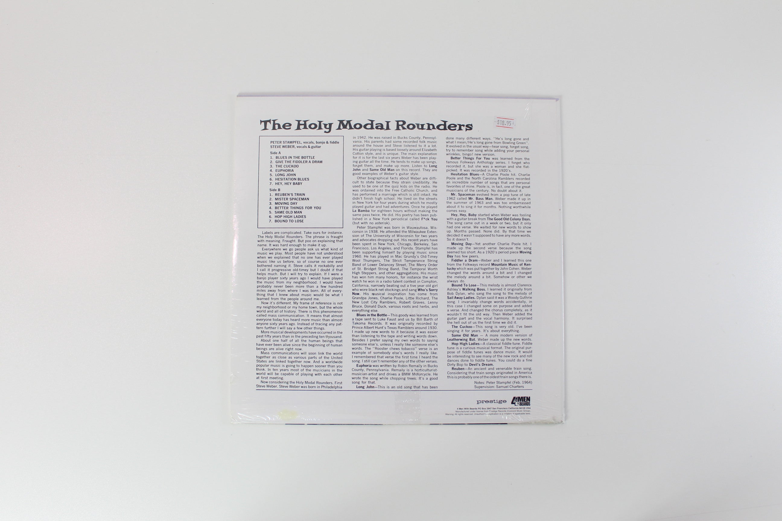 The Holy Modal Rounders - The Holy Modal Rounders on 4 Men With Beards – Sealed