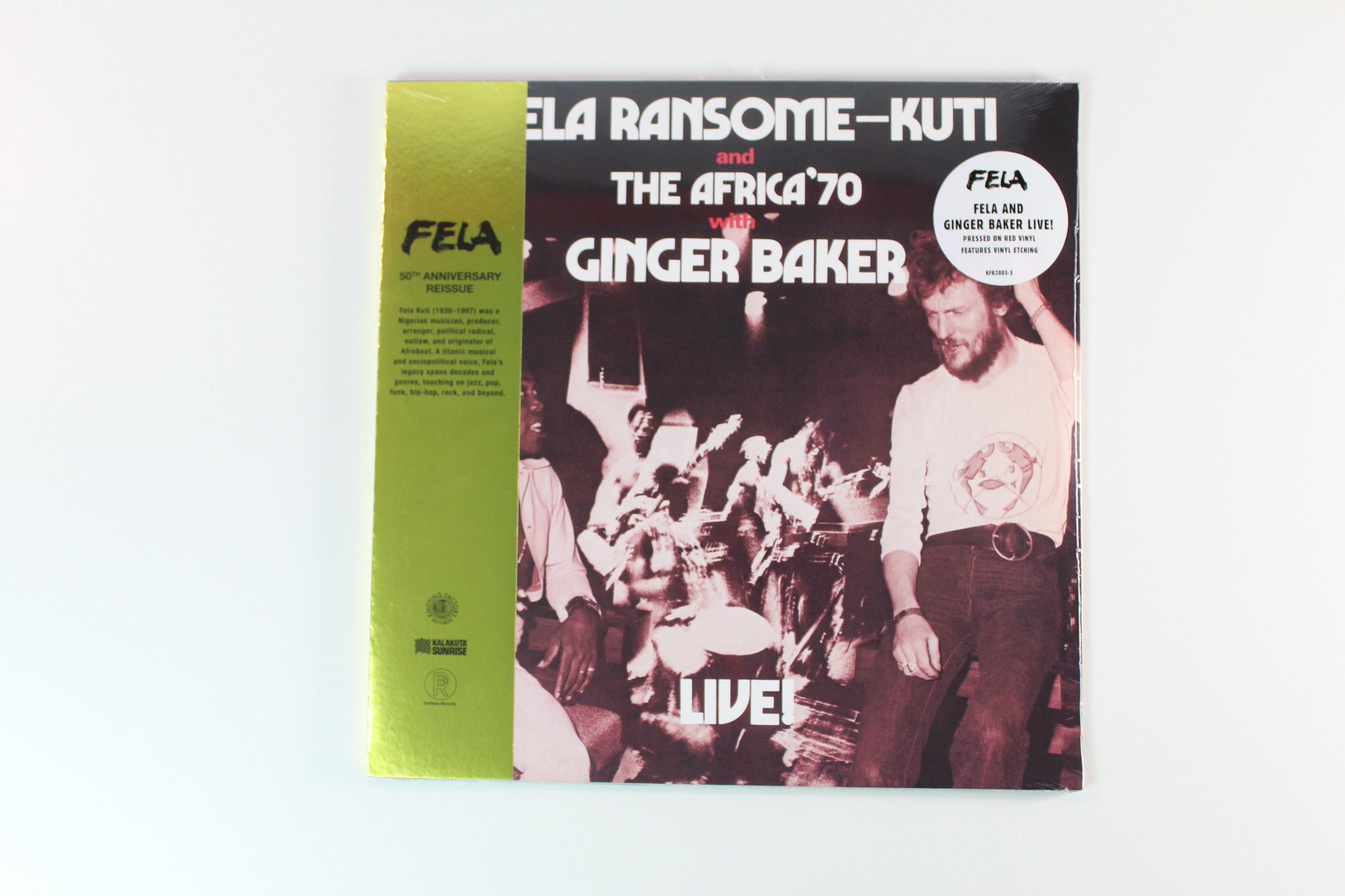 Fela Kuti - Live! on Knitting Factory Records SEALED Reissue Red Vinyl