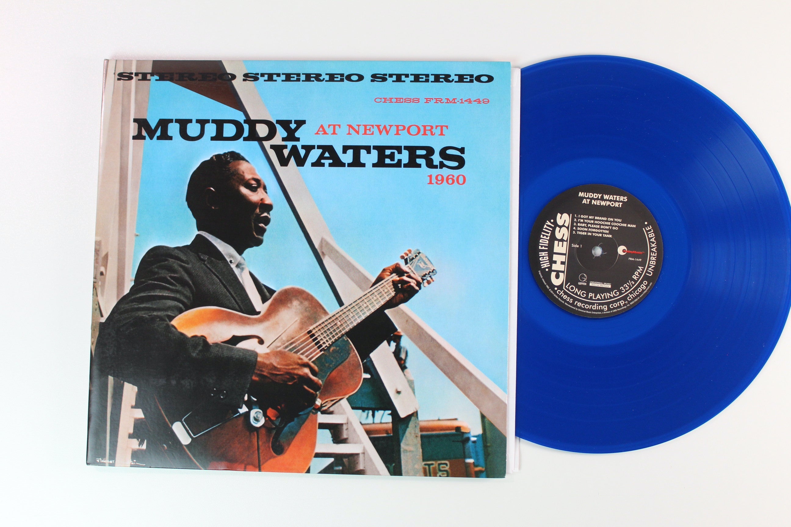 Muddy Waters - Muddy Waters At Newport 1960 on Friday Music Ltd. Reissue on Blue Vinyl