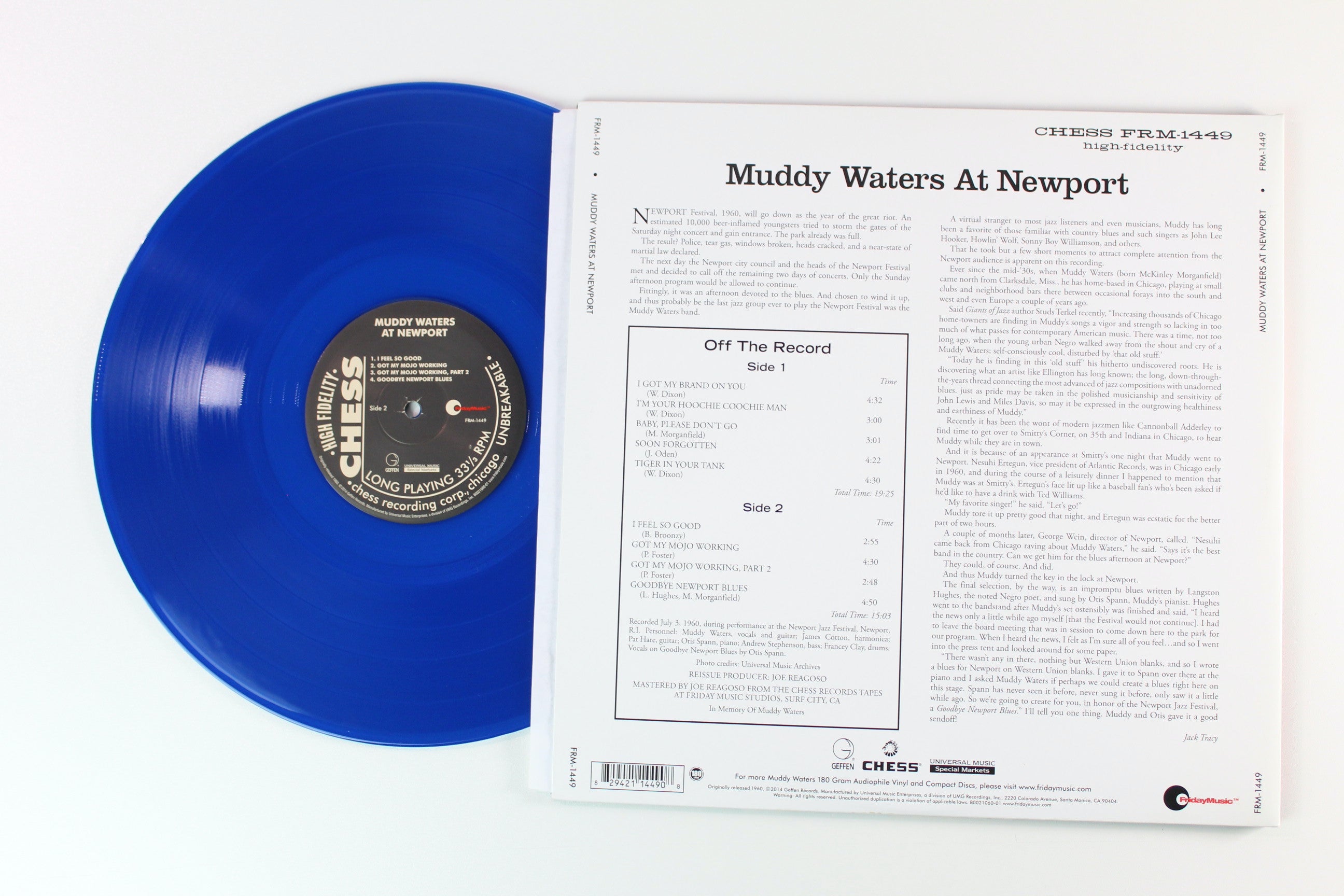 Muddy Waters - Muddy Waters At Newport 1960 on Friday Music Ltd. Reissue on Blue Vinyl