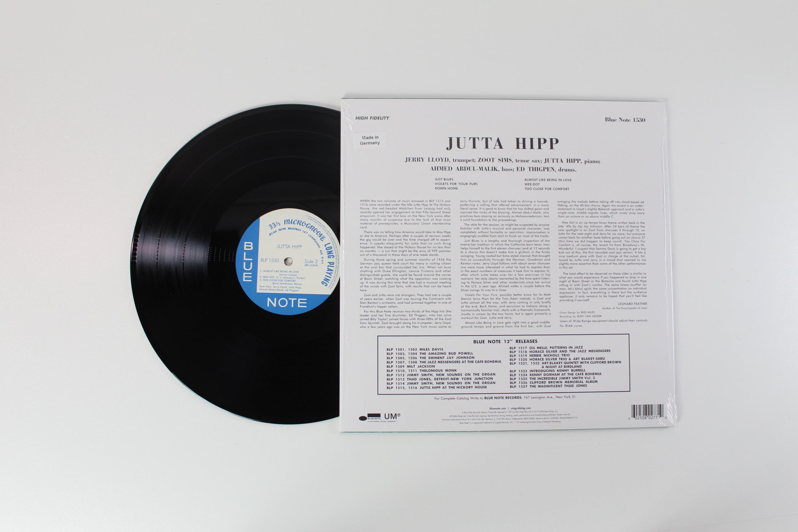 Jutta Hipp, Zoot Sims - Jutta Hipp With Zoot Sims on Blue Note – Blue Note 80 Vinyl Reissue Series