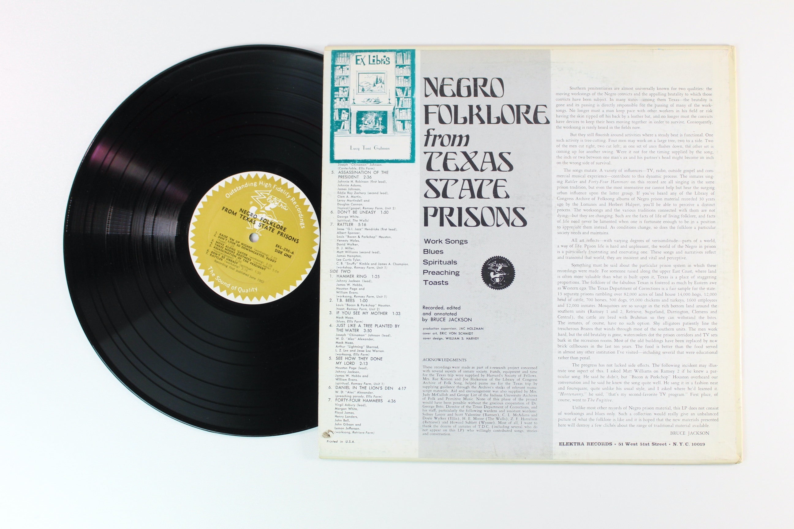 Various - Negro Folklore From Texas State Prisons on Elektra