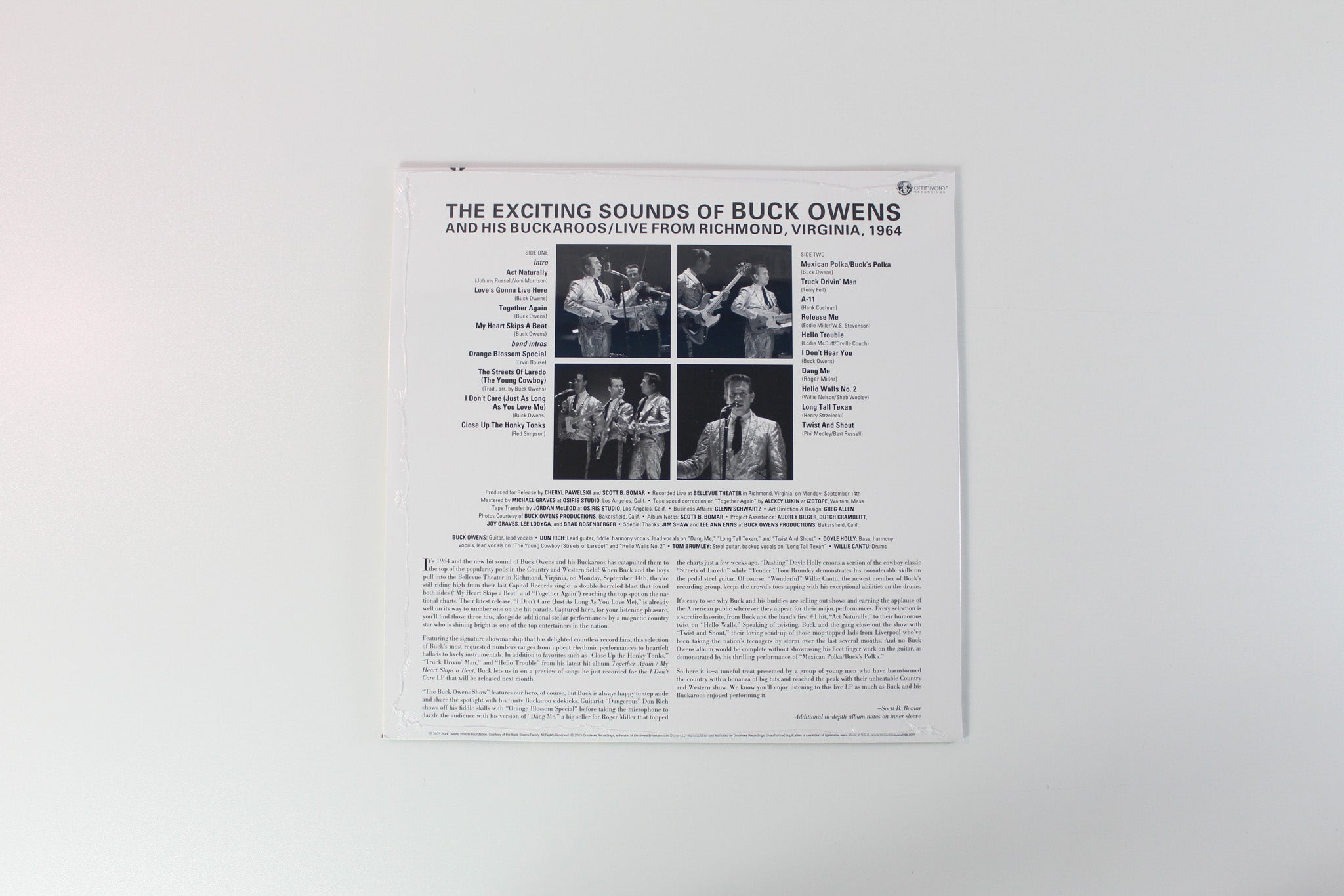 Buck Owens And His Buckaroos - Live From Richmond, Virginia, 1964 on Omnivore Recordings - Sealed
