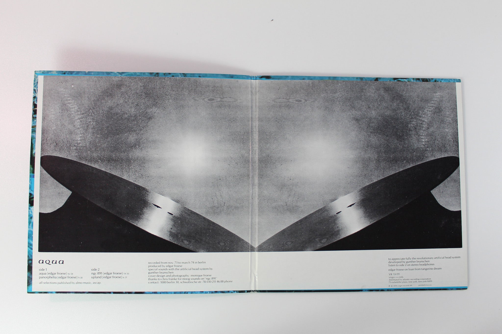 Edgar Froese - Aqua on Virgin - 1974 UK pressing