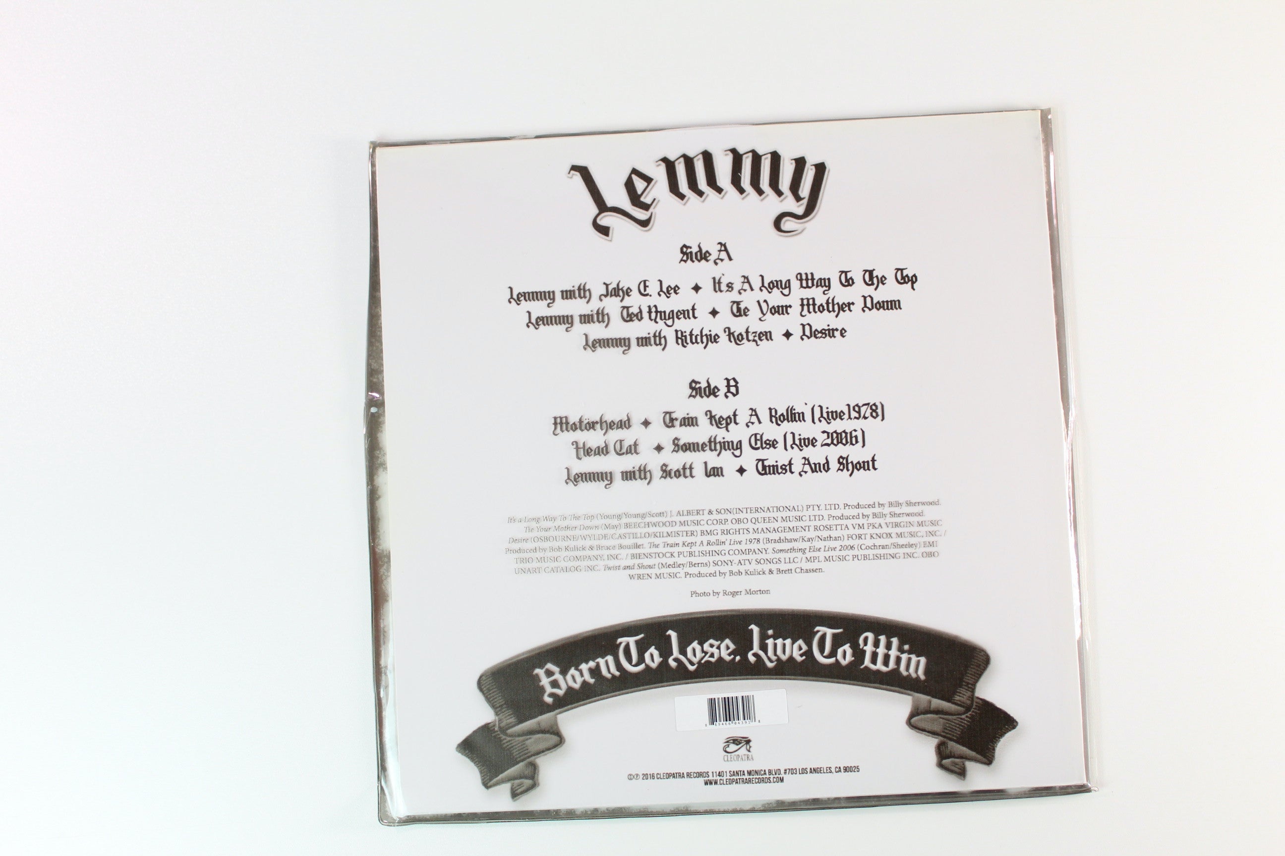 Lemmy - Born To Lose, Live To Win on Cleopatra Ltd. Numbered on White Vinyl