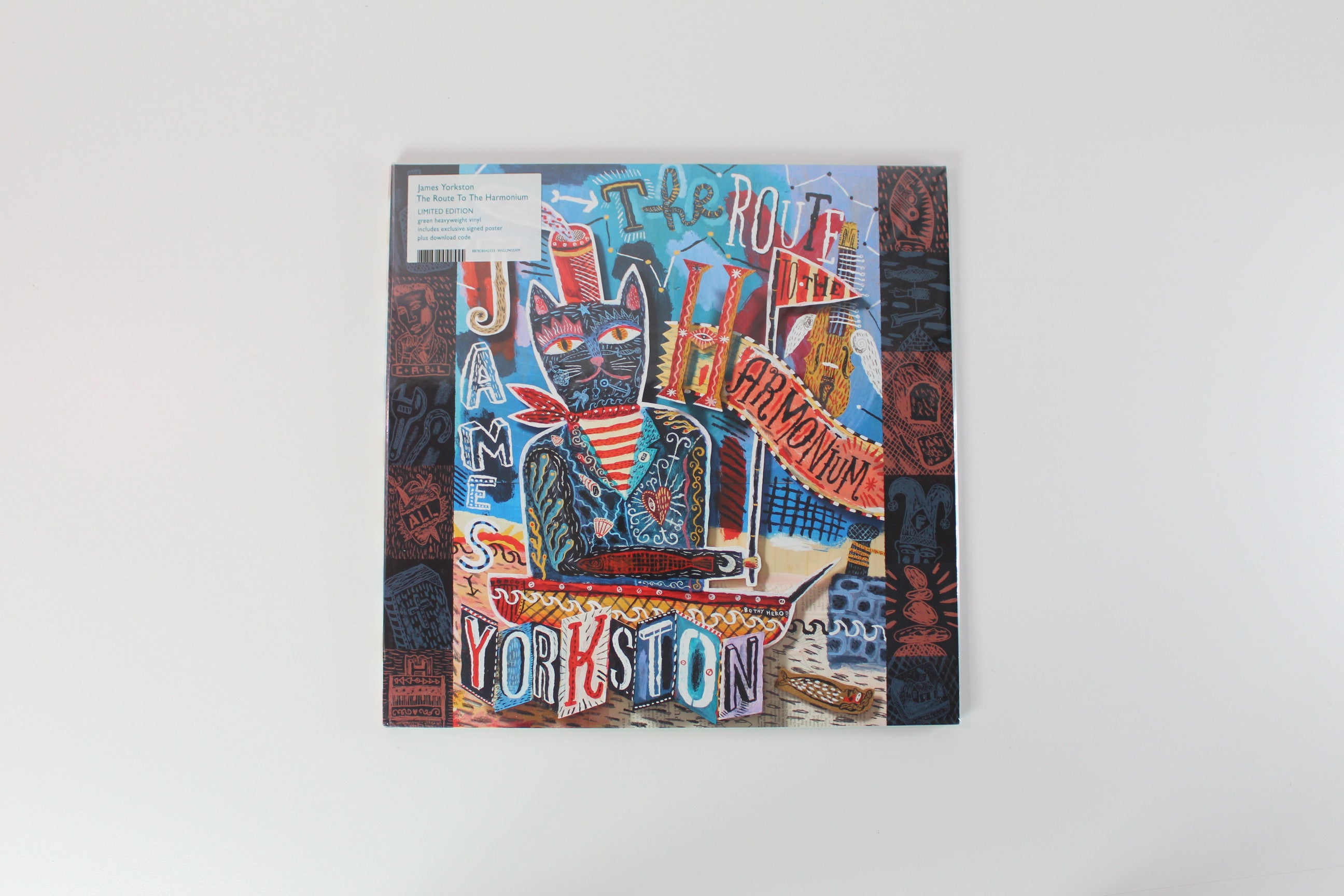 James Yorkston - The Route To The Harmonium on Domino – Green Vinyl - Signed Poster