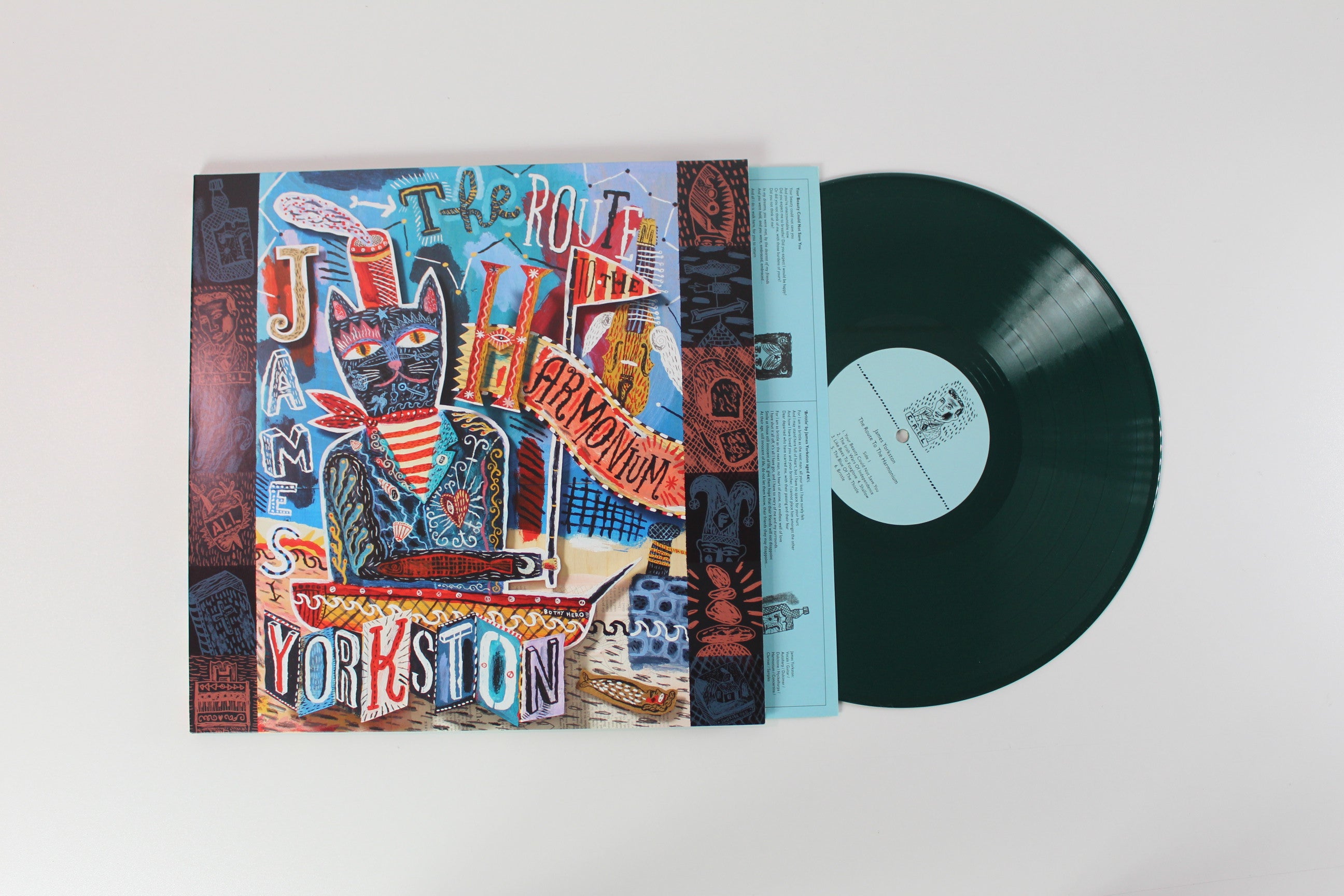 James Yorkston - The Route To The Harmonium on Domino – Green Vinyl - Signed Poster