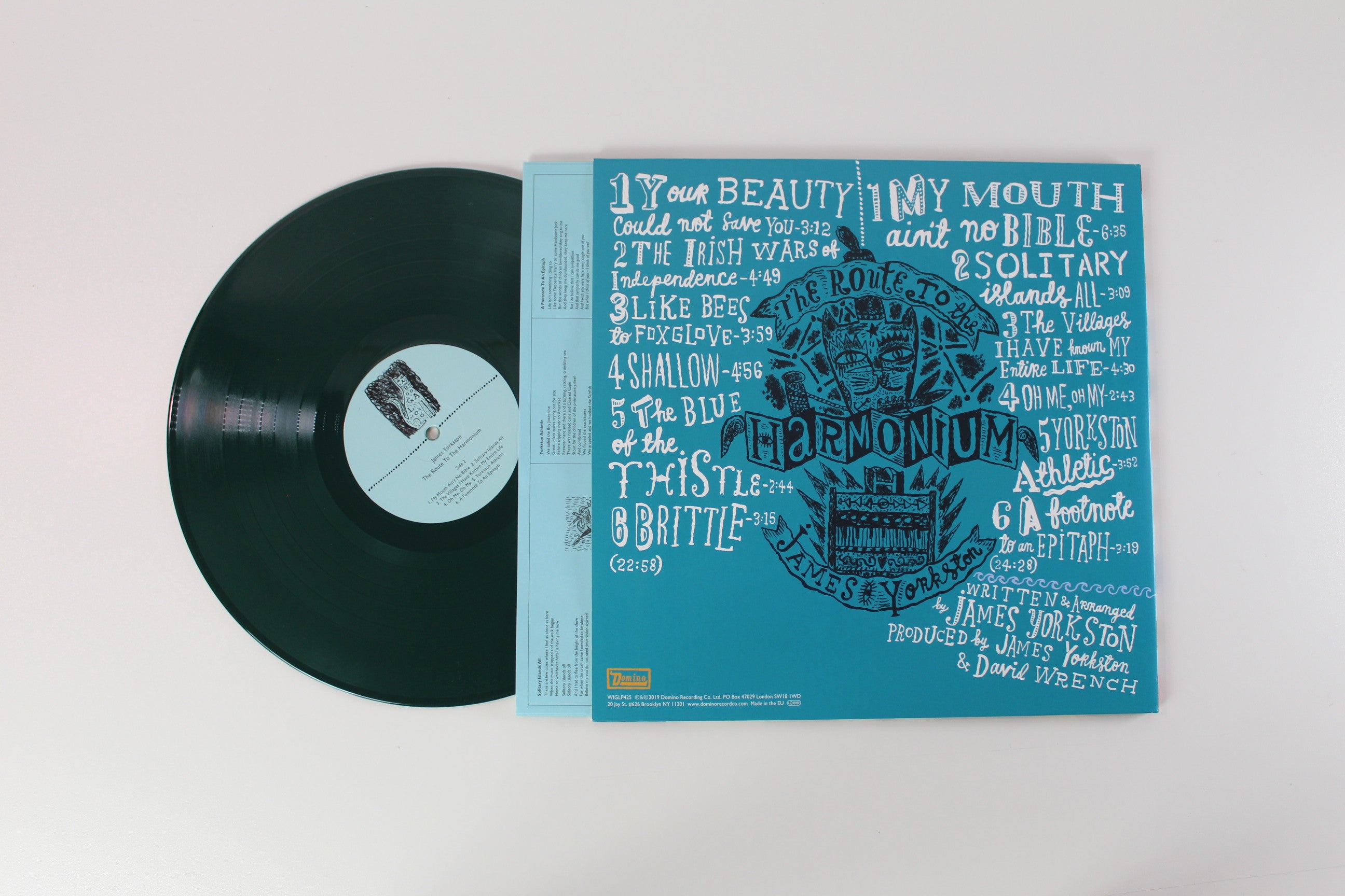 James Yorkston - The Route To The Harmonium on Domino – Green Vinyl - Signed Poster