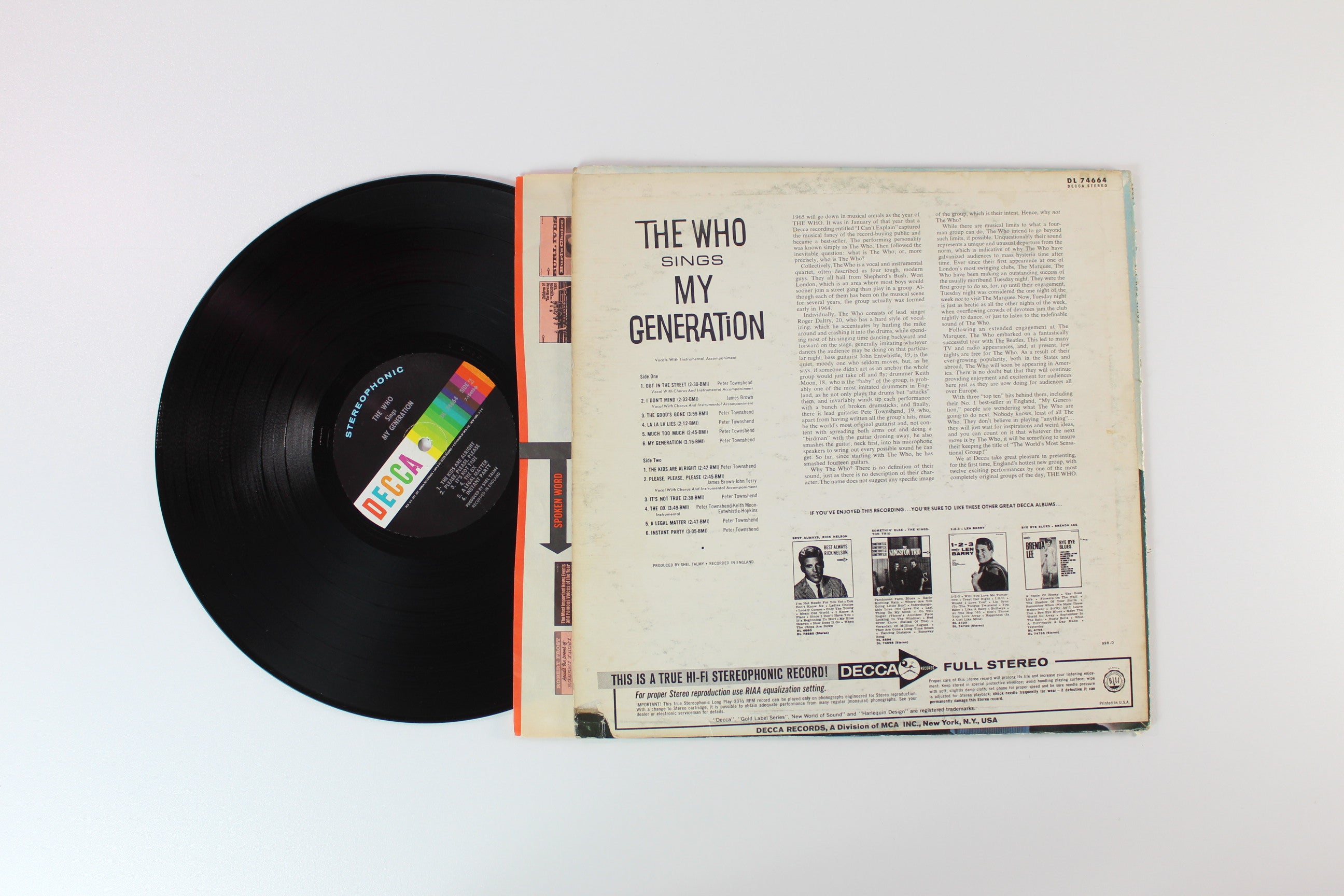 The Who - Sings My Generation on Decca Stereo