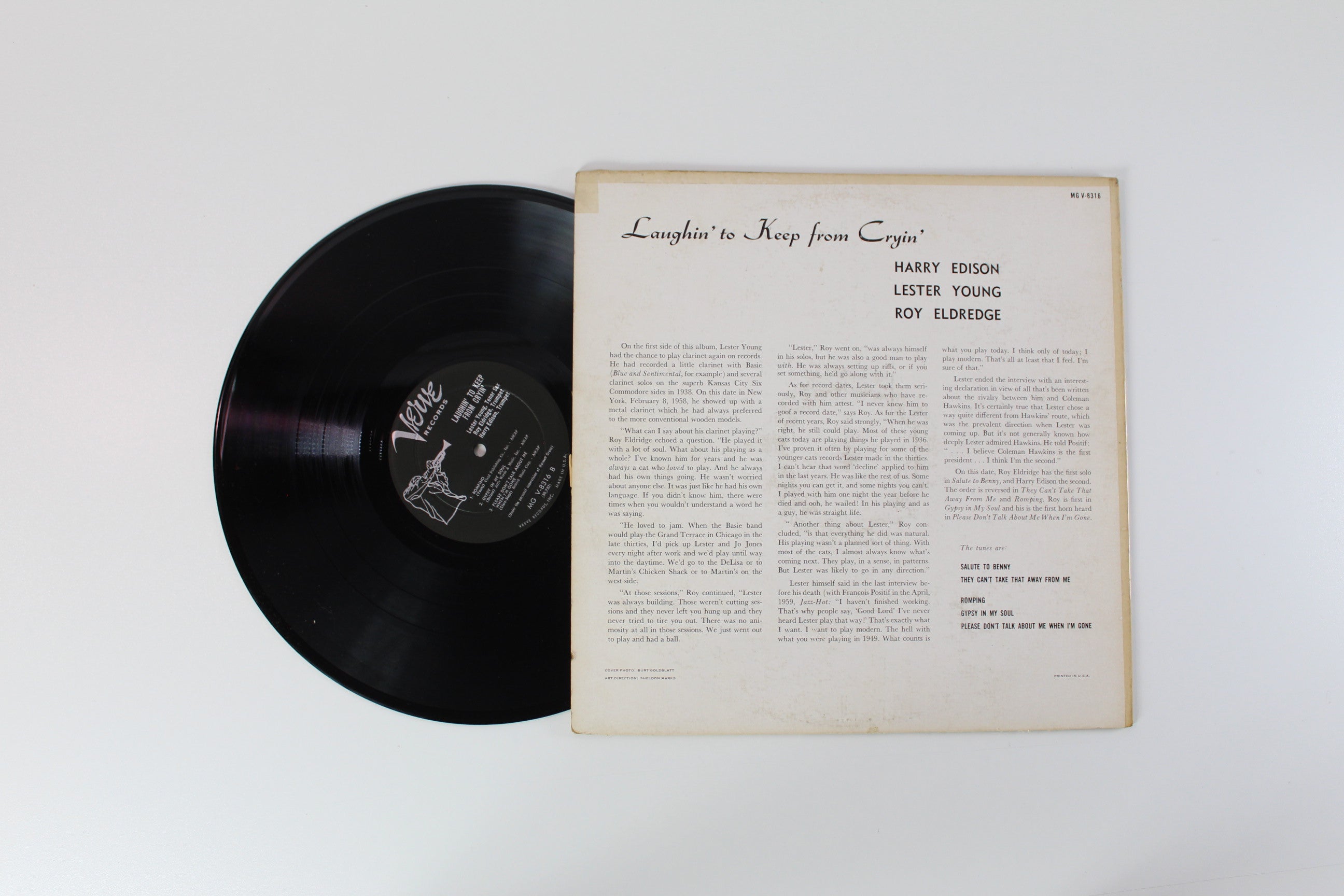 Lester Young, Roy Eldridge, Harry Edison - Laughin' To Keep From Cryin' on Verve Records – Mono