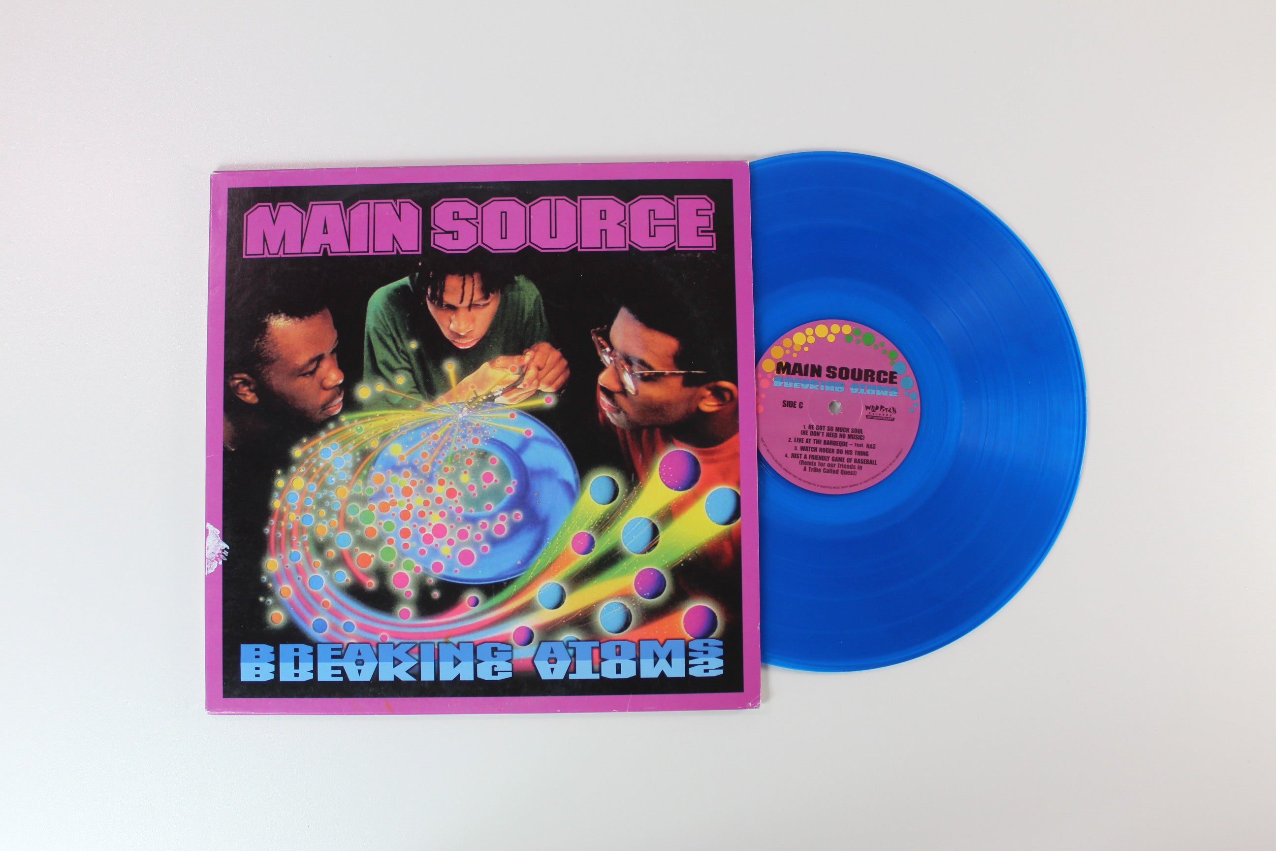 Main Source - Breaking Atoms on Wild Pitch Blue Translucent Reissue