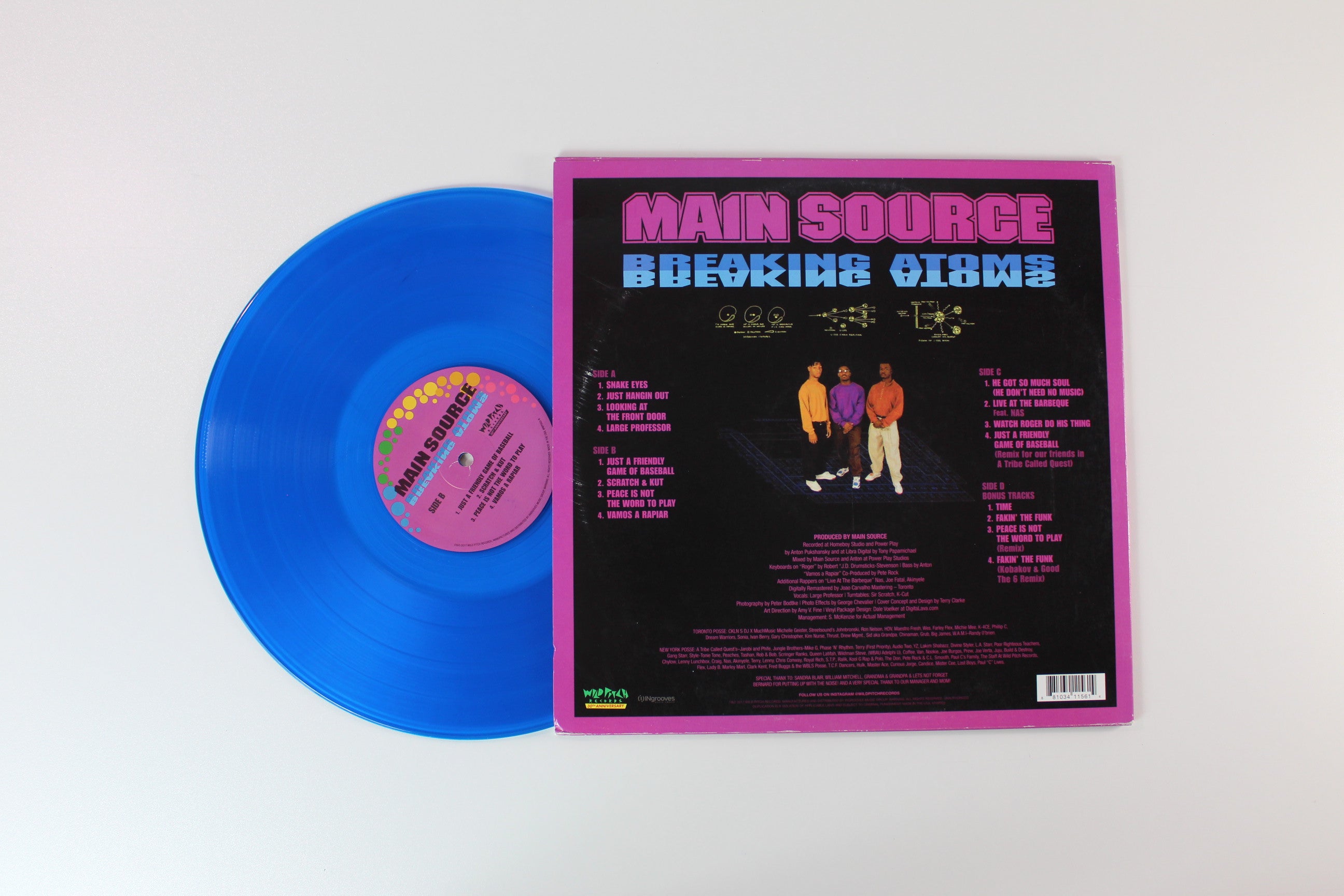 Main Source - Breaking Atoms on Wild Pitch Blue Translucent Reissue