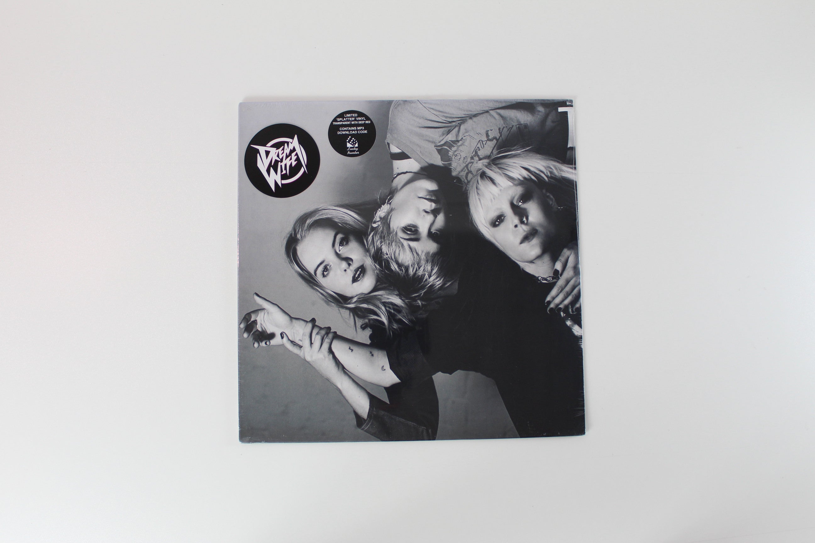 Dream Wife - Dream Wife on Lucky Number - Clear With Deep Red Blood Splatter colored vinyl - Sealed