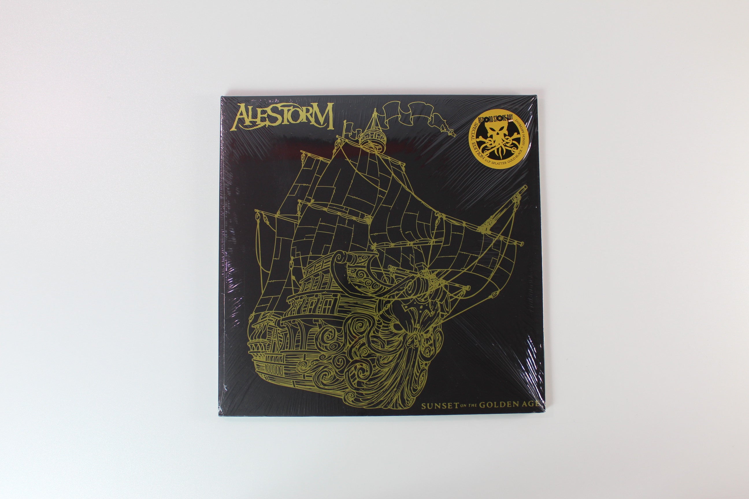 Alestorm - Sunset On The Golden Age on Napalm RSD 2021 Ltd Black / Gold Splatter Sealed