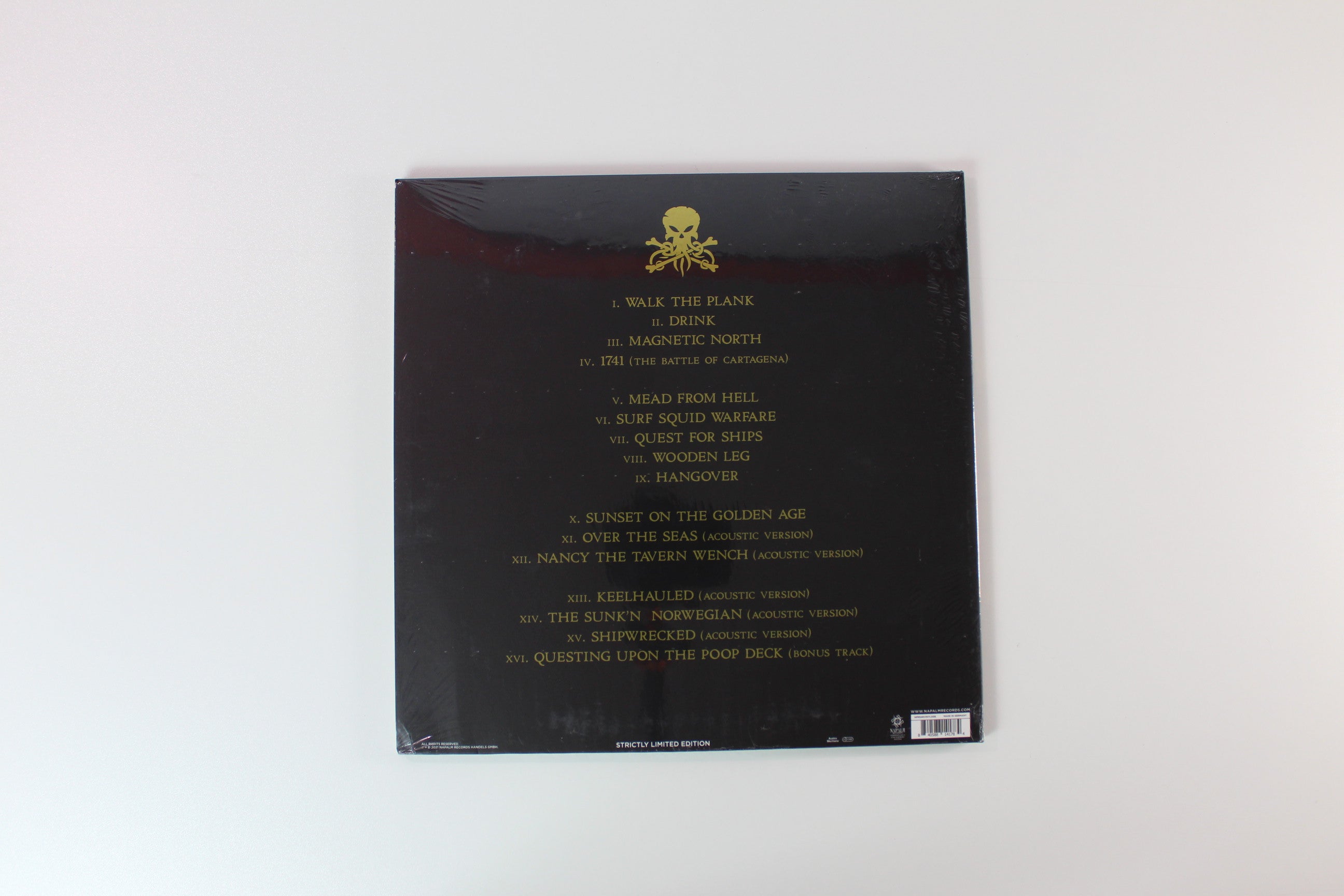 Alestorm - Sunset On The Golden Age on Napalm RSD 2021 Ltd Black / Gold Splatter Sealed