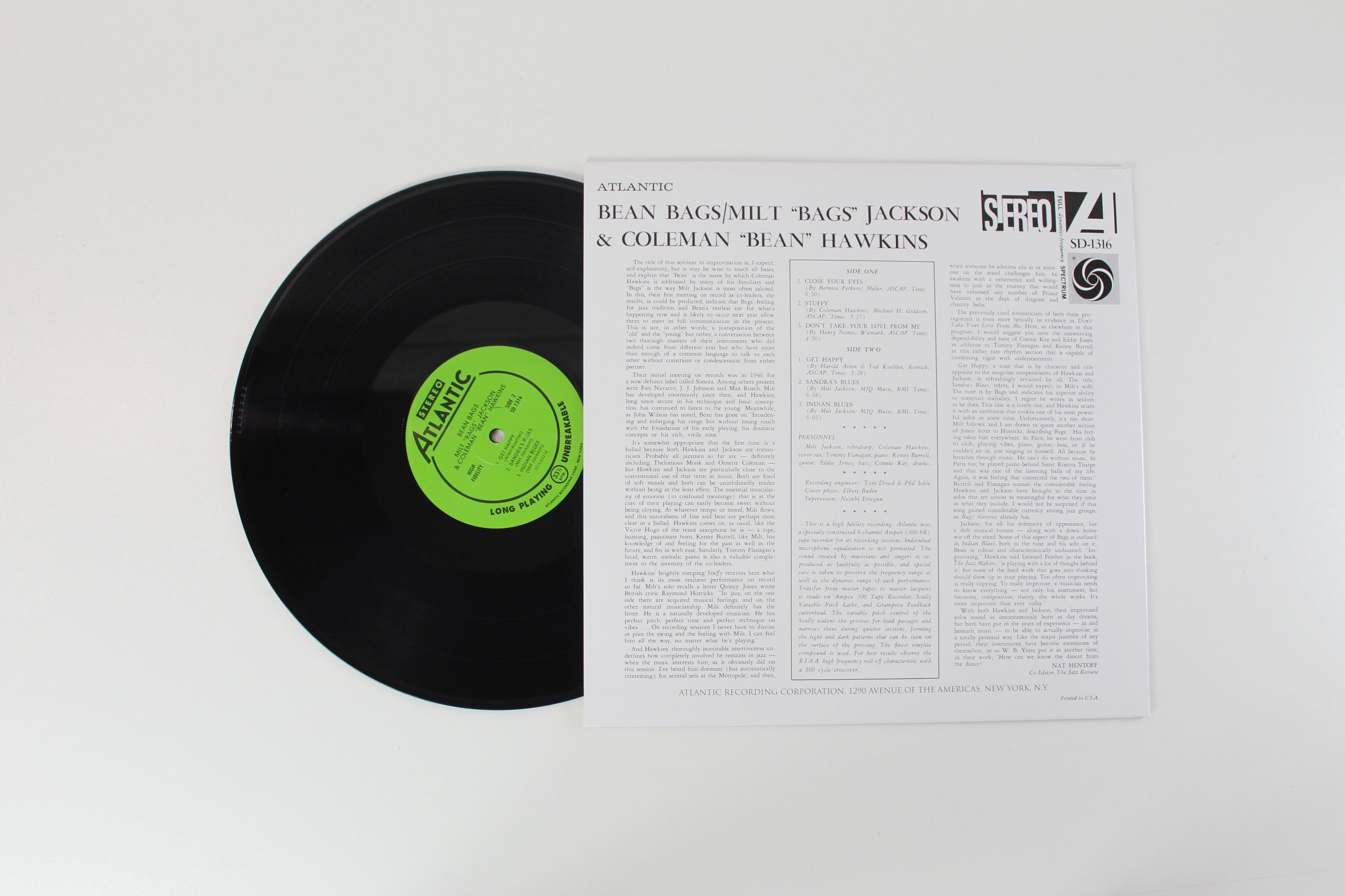 Milt Jackson, Coleman Hawkins - Bean Bags on Atlantic / Rhino Records - Reissue