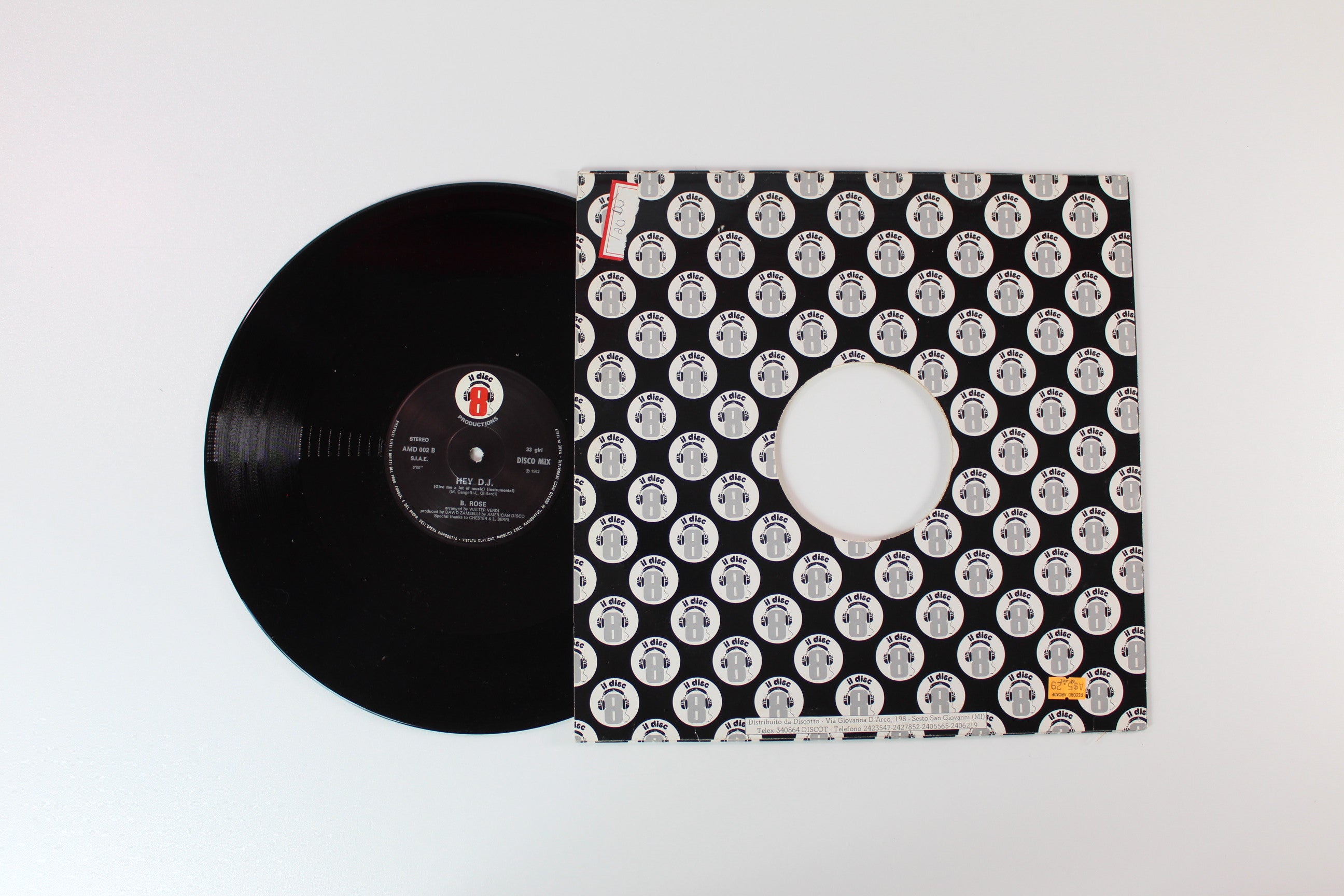 B. Rose - Hey D.J. (Give Me A Lot Of Music) on American Disco Italo Disco 12" Single