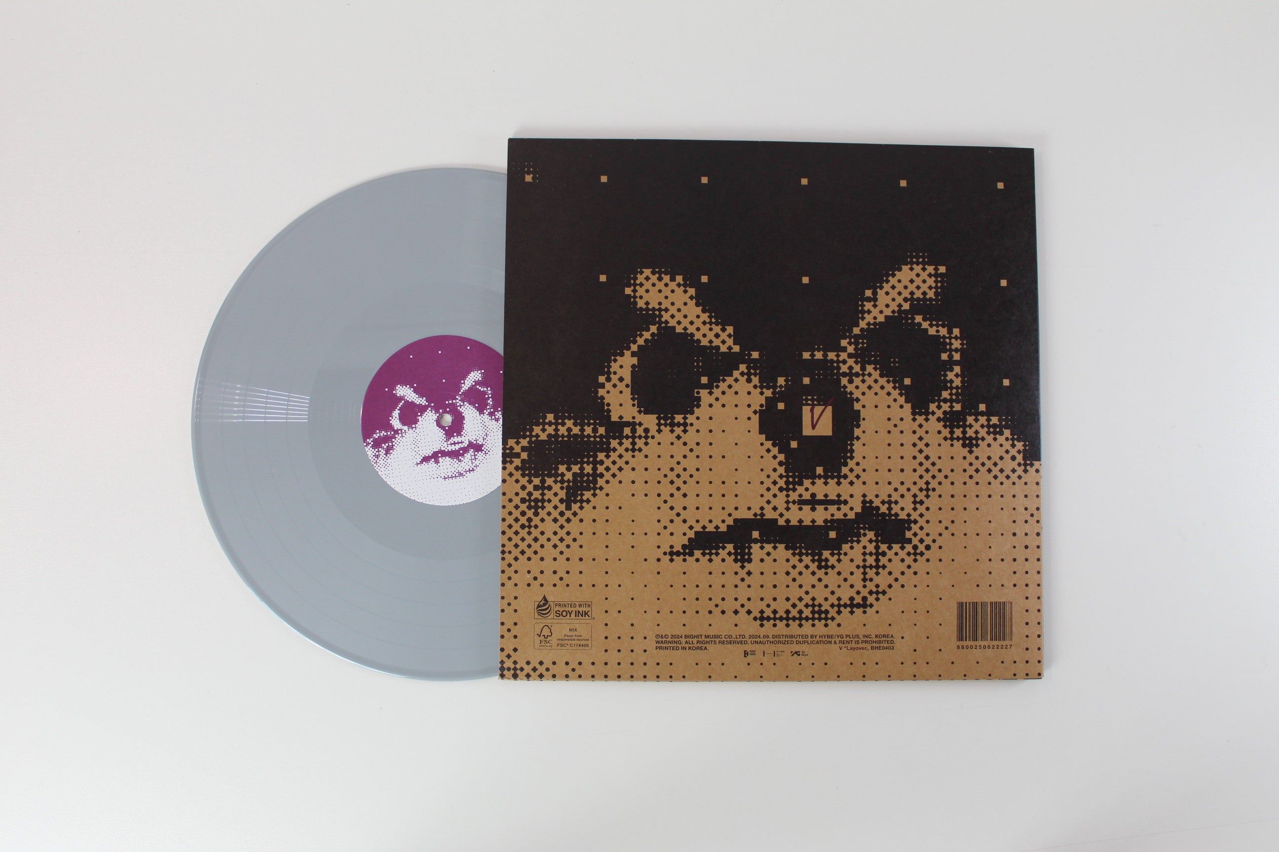 V - Layover on Bighit Music - Single Sided - Gray Vinyl - 12" EP