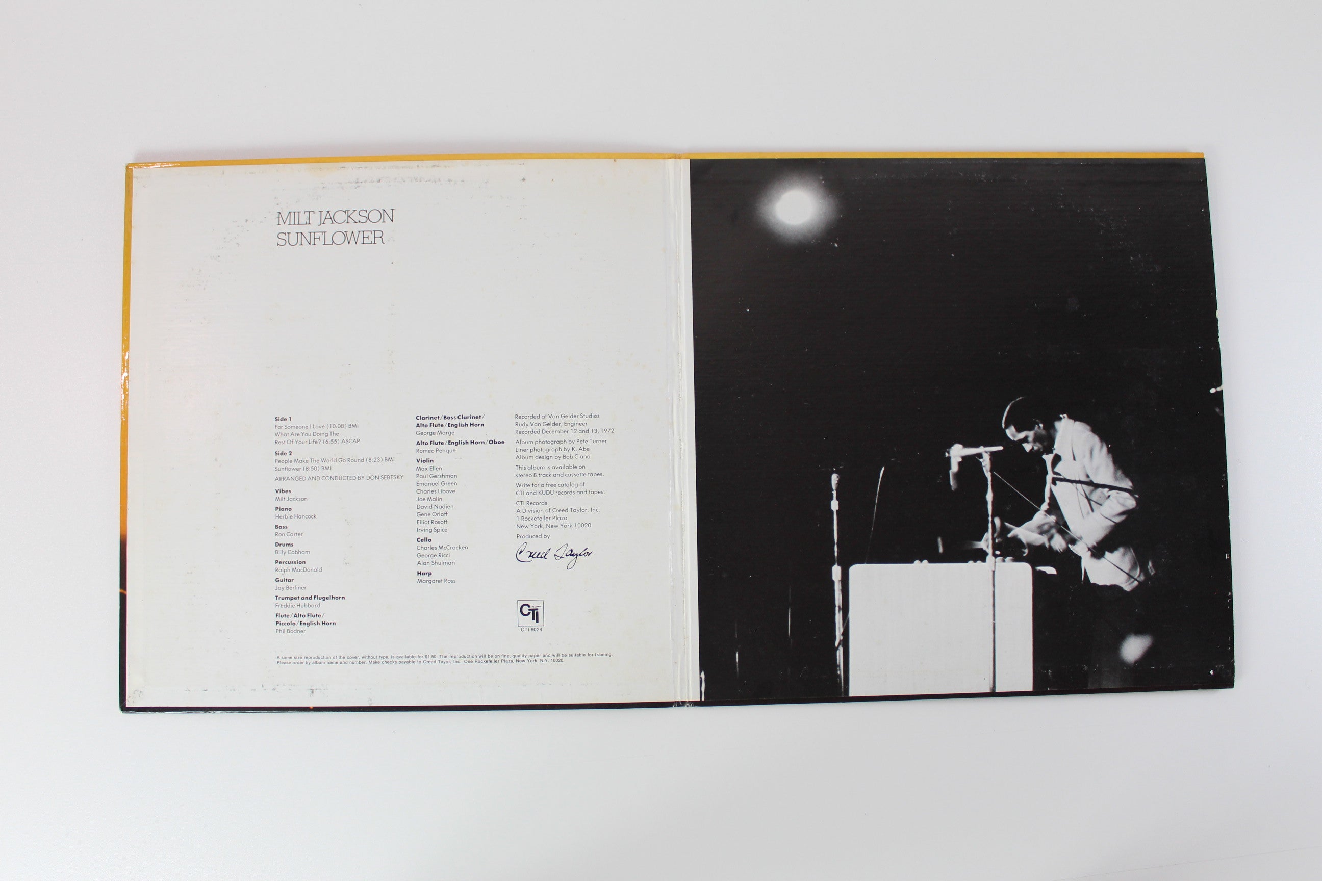 Milt Jackson - Sunflower on CTI Records