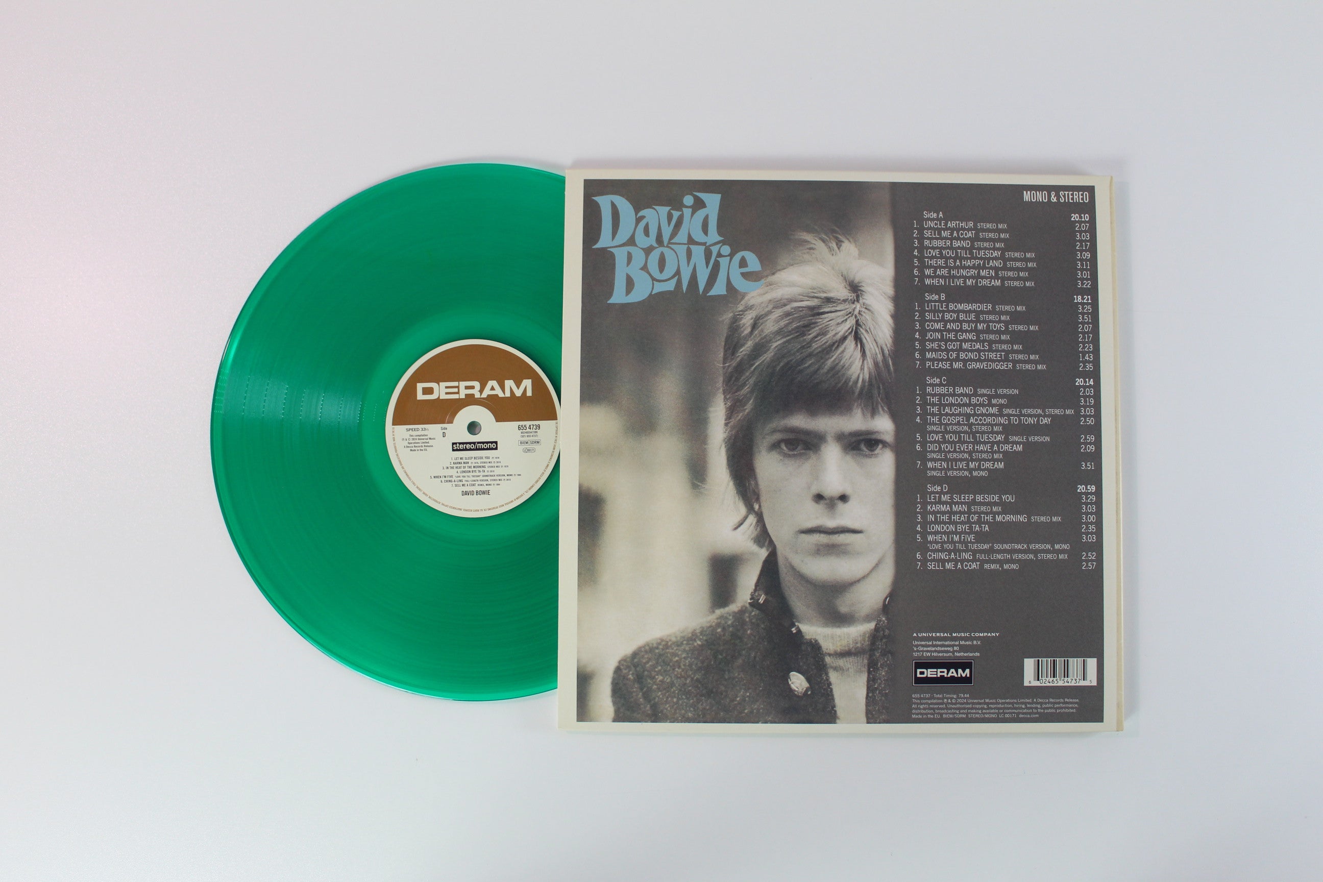 David Bowie - David Bowie Ltd. Green Transparent Reissue on Deram