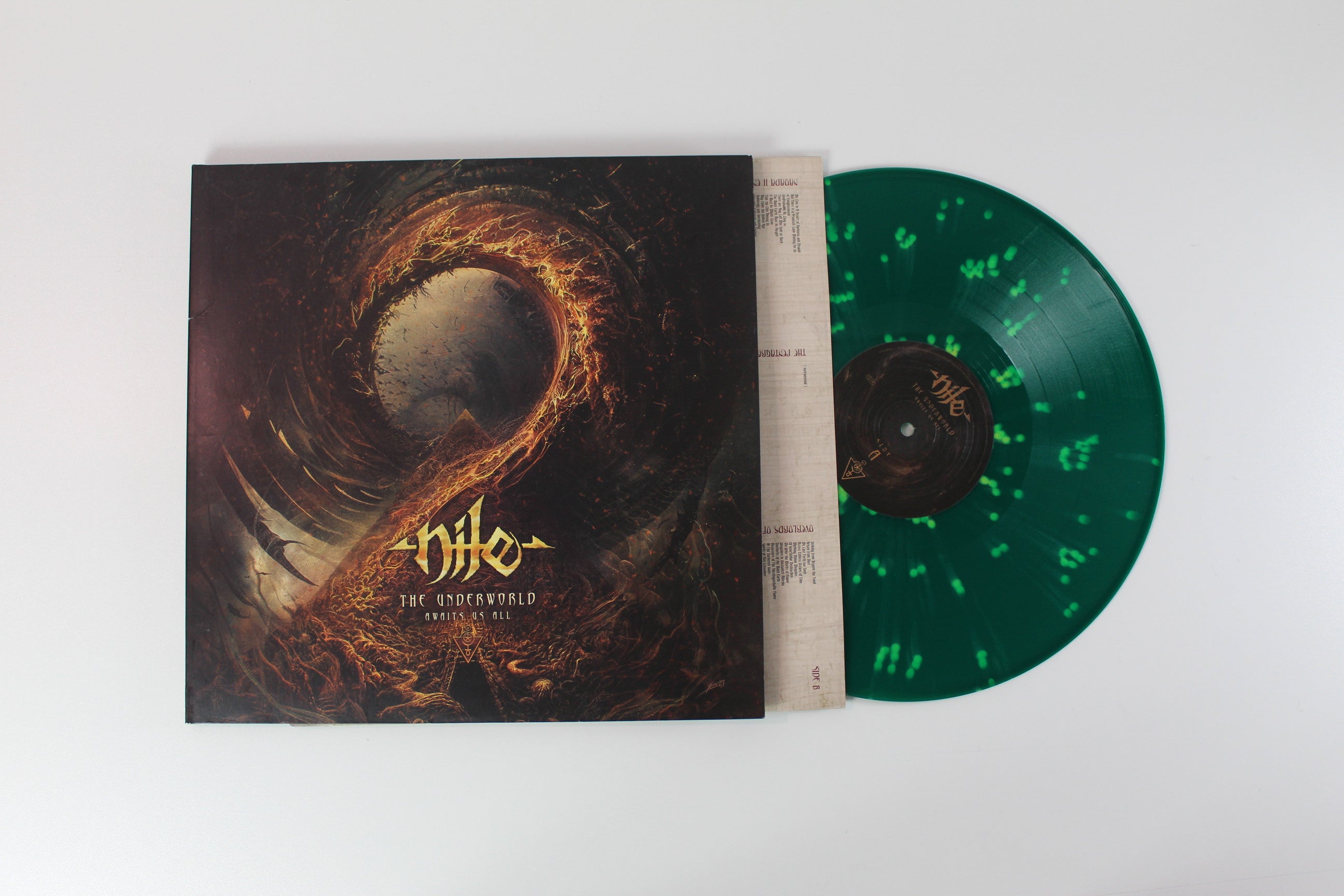 Nile - The Underworld Awaits Us All on Napalm Records Ltd. Green w/ Yellow Splatter Vinyl