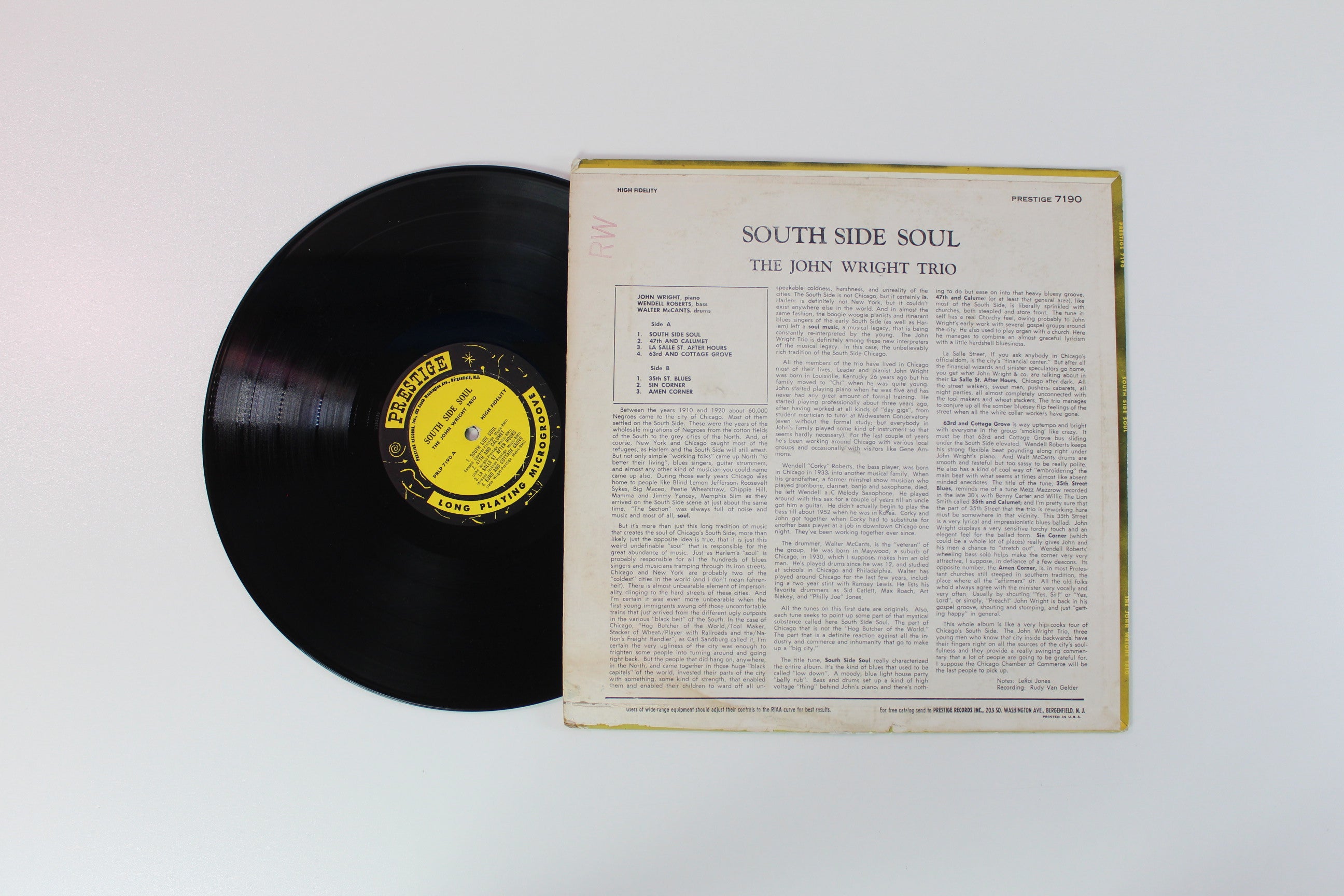 The John Wright Trio - South Side Soul Mono No DG on Prestige