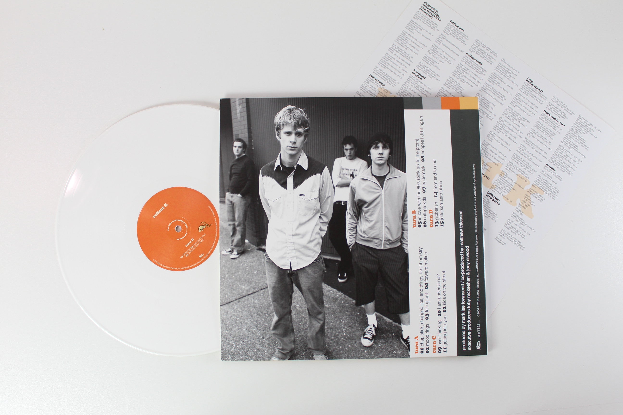 Relient K - Two Lefts Don't Make A Right ...But Three Do on Gotee Records Ltd. White Vinyl