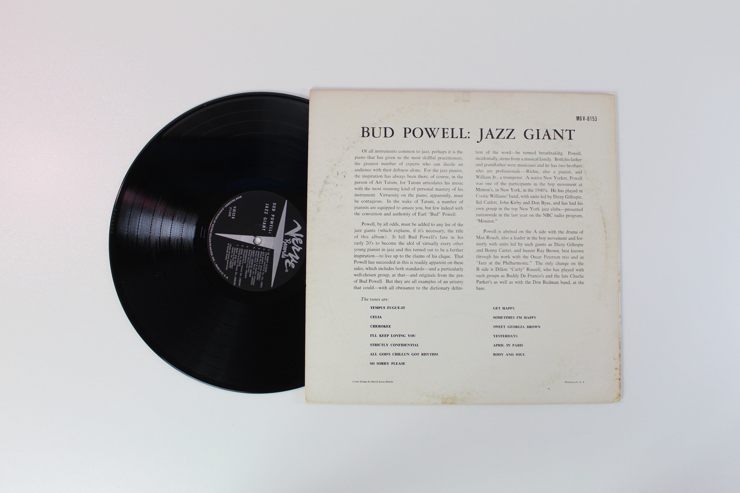 Bud Powell - Jazz Giant Mono Reissue on Verve Records Cleff Series