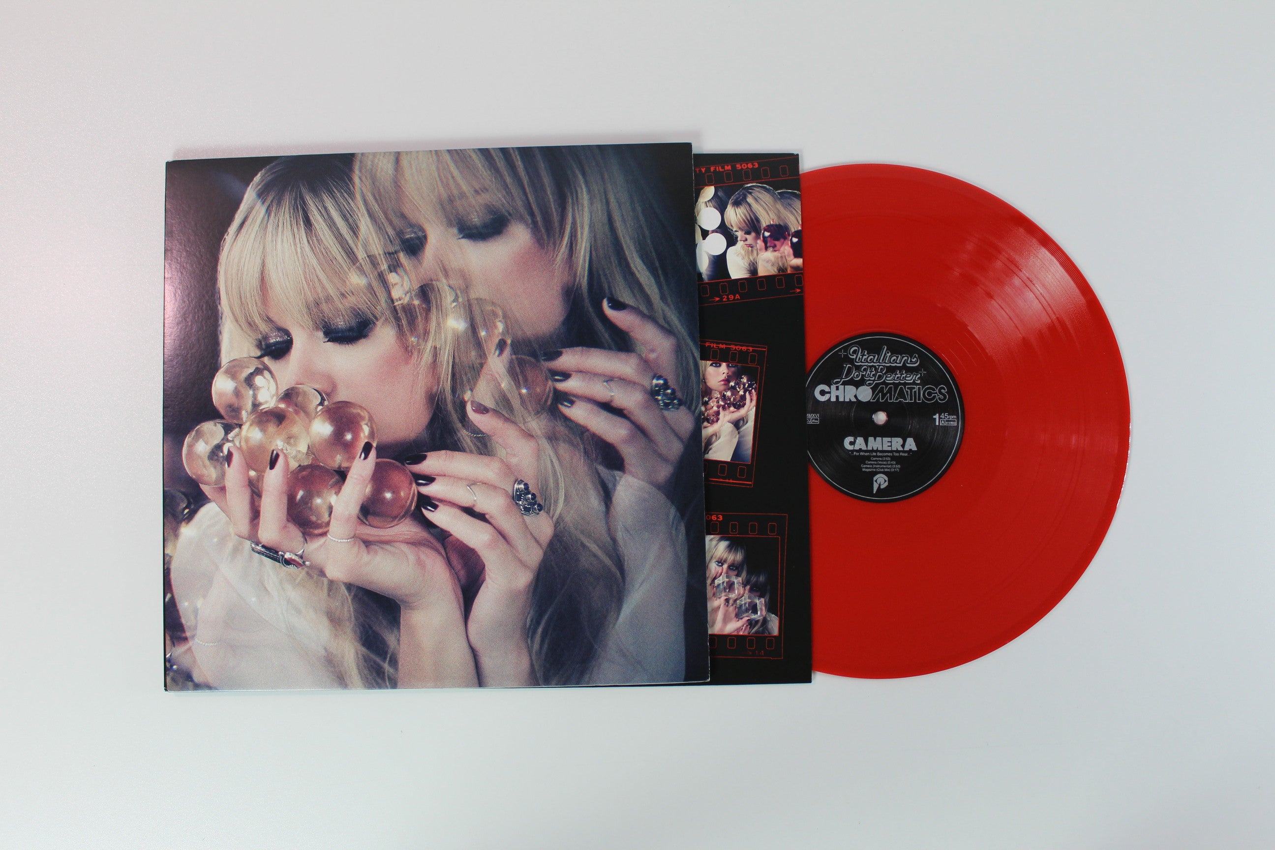 Chromatics - Camera Cherry Red Reissue on Italians Do It Better 45 RPM