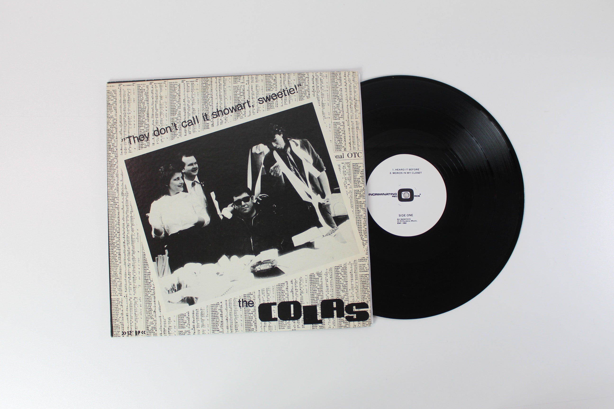 The Colas - "They Don't Call It Showart, Sweetie!" on Incriminating Records & Tapes 12"