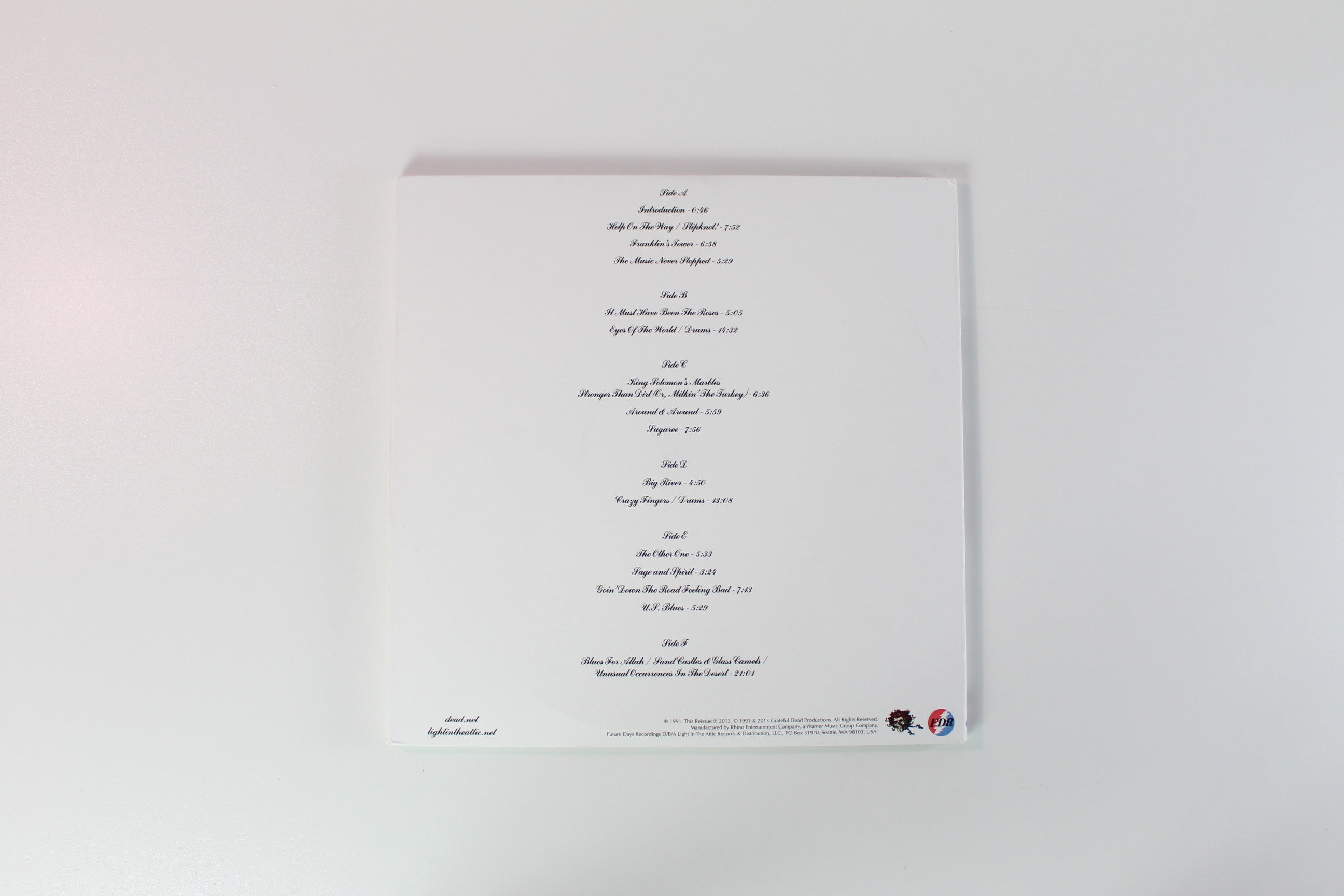 The Grateful Dead - One From The Vault Reissue on Future Days Recordings