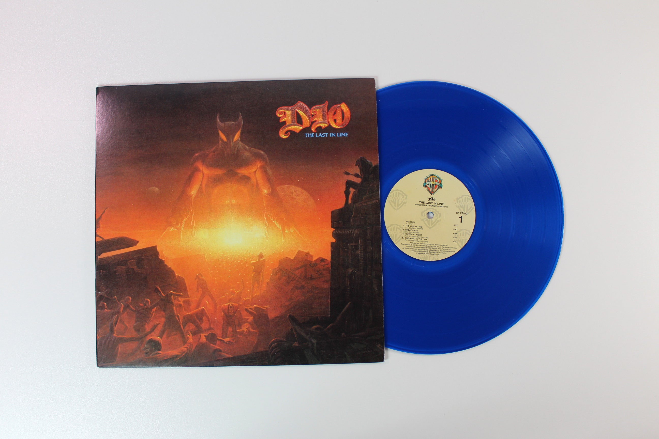 Dio - The Last In Line on Warner Rhino Ltd Blue Vinyl Reissue