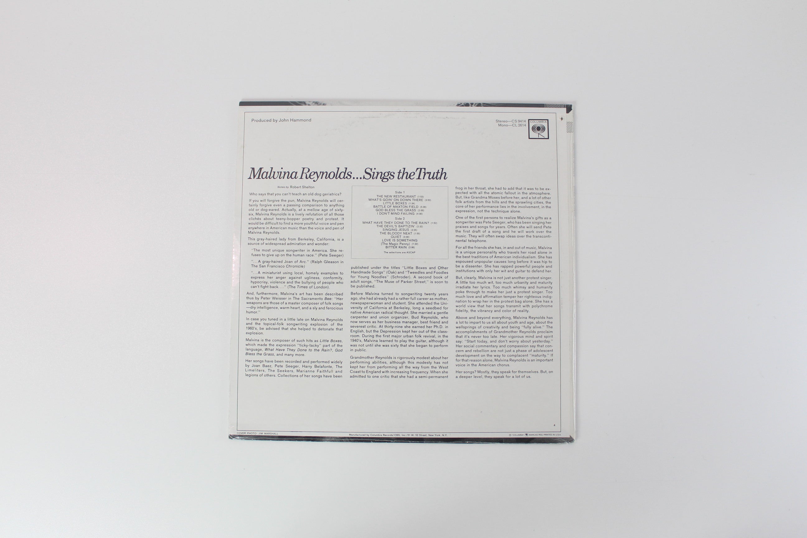 Malvina Reynolds - Sings The Truth on Columbia Stereo Sealed