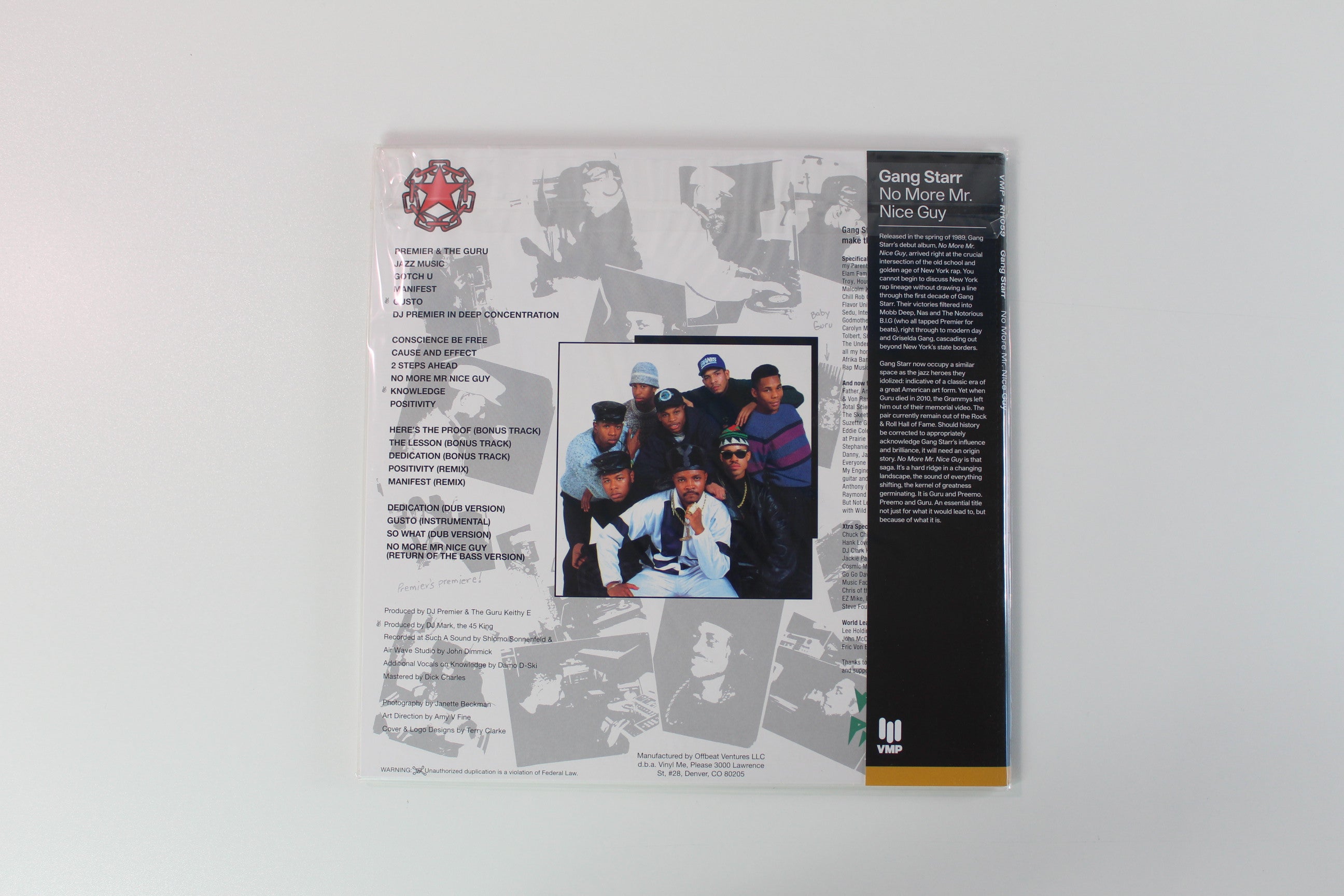 Gang Starr - No More Mr. Nice Guy on Wile Pitch Vinyl Me Please Red & White Vinyl Reissue